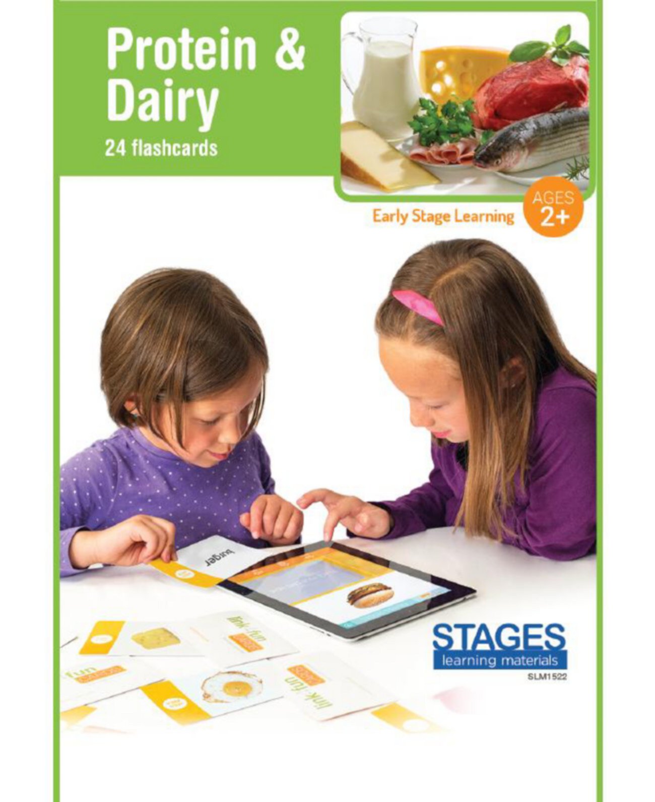 Link4fun Protein Dairy Интерактивный Flashcard с бесплатным приложением для iPad Stages Learning Materials