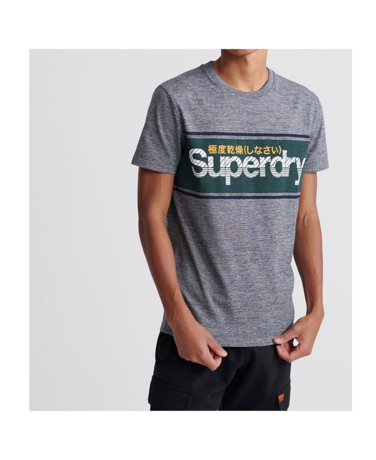Мужская футболка в полоску с логотипом Superdry