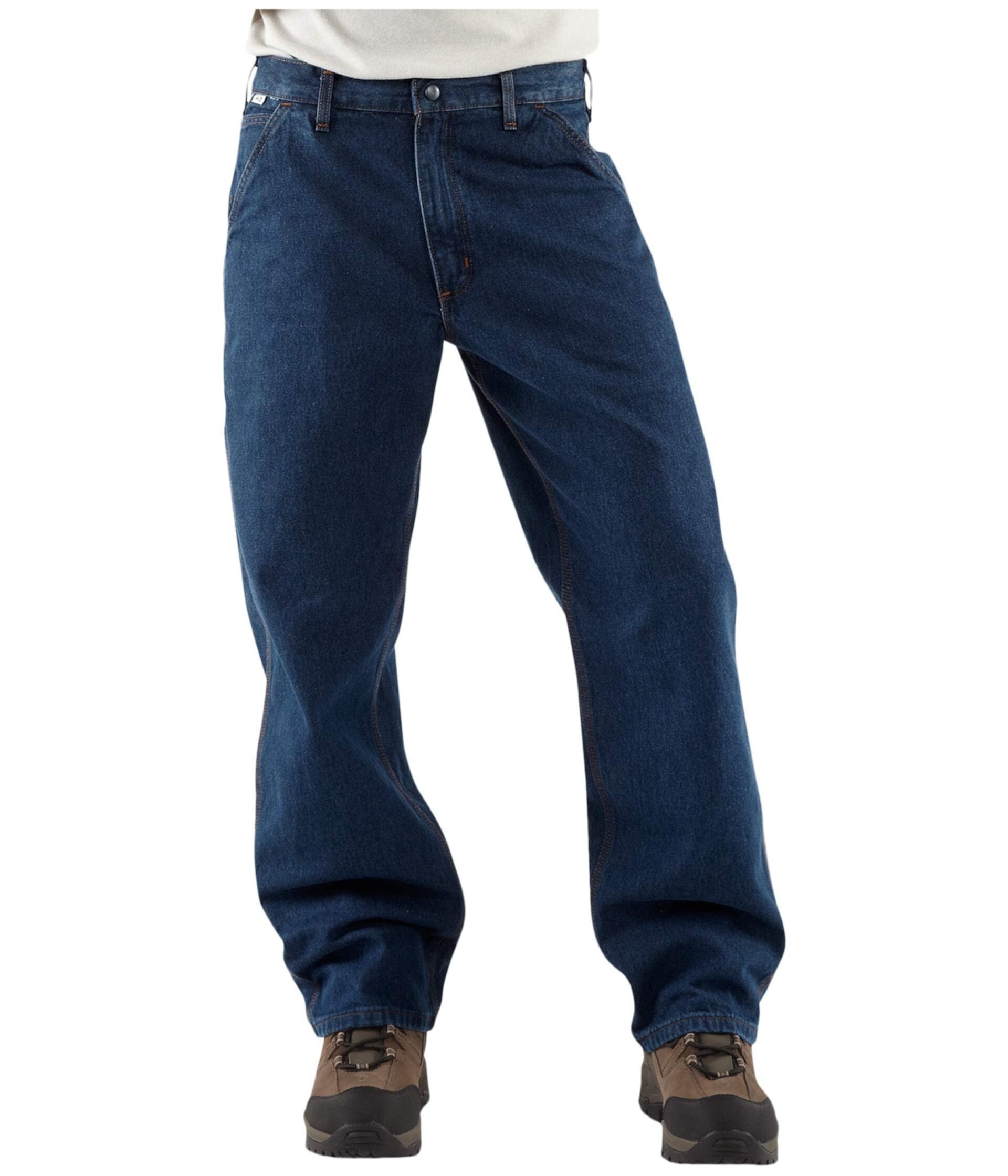 Джинсовые брюки Big&Tall Flame-Resistant Signature Denim от Carhartt для мужчин Carhartt