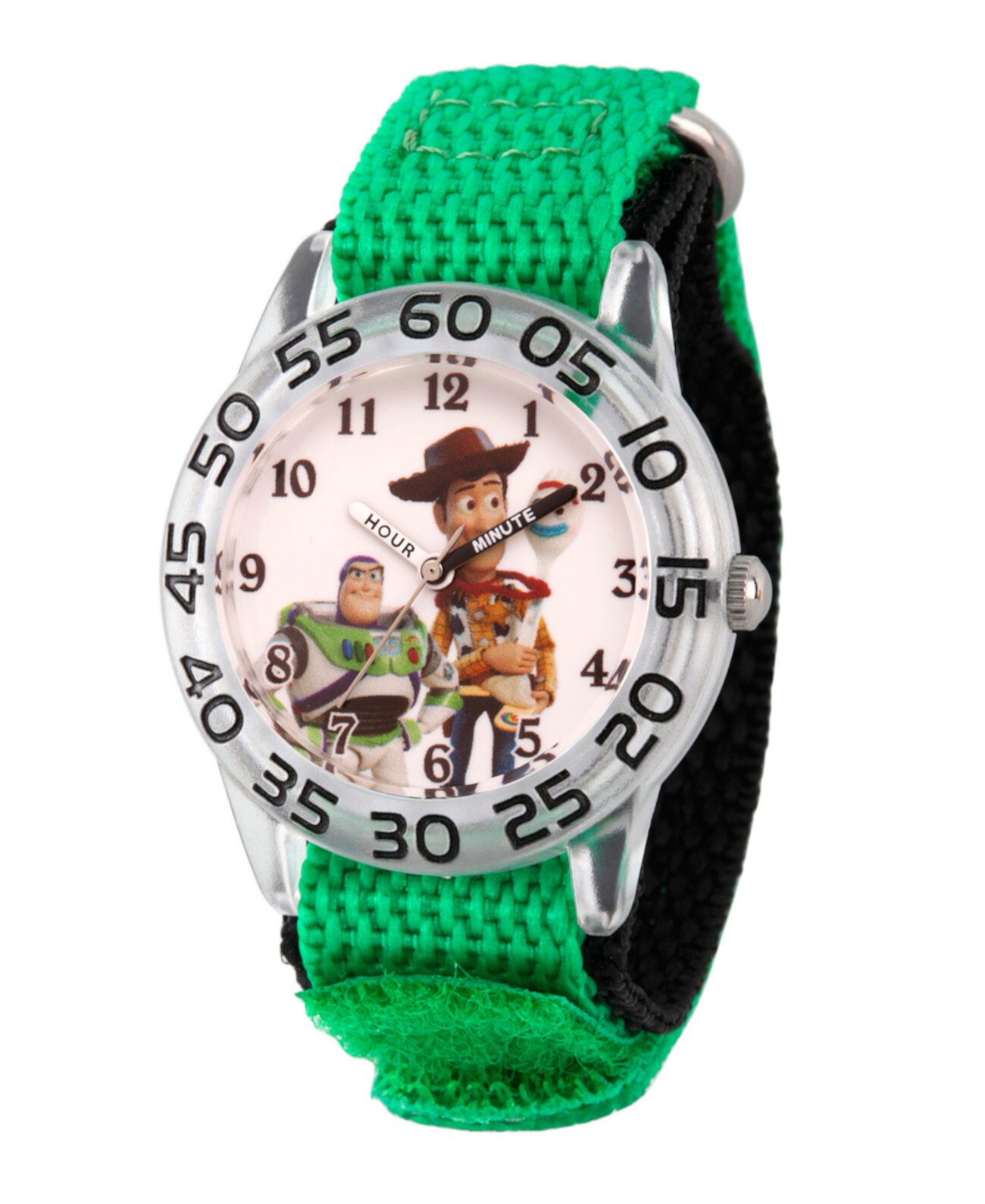 Игрушка для мальчика Disney Toy Story 4 Вуди, Базз Лайер, Бо Пип Зеленый Пластик Часы для учителя с ремешком 32мм Ewatchfactory