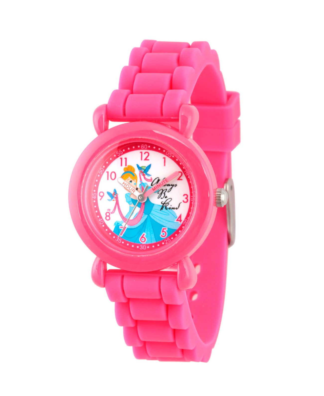 Disney Princess Cinderella "Розовые пластиковые часы для девочек" Ewatchfactory