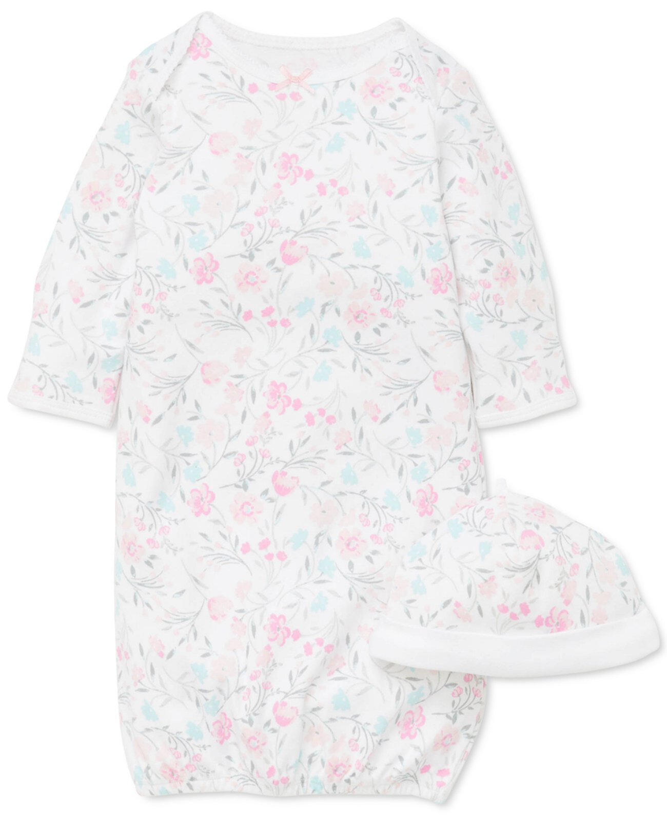 Baby Girls 2-Pc. Хлопковый комплект шляпы и платья с цветочным принтом Little Me