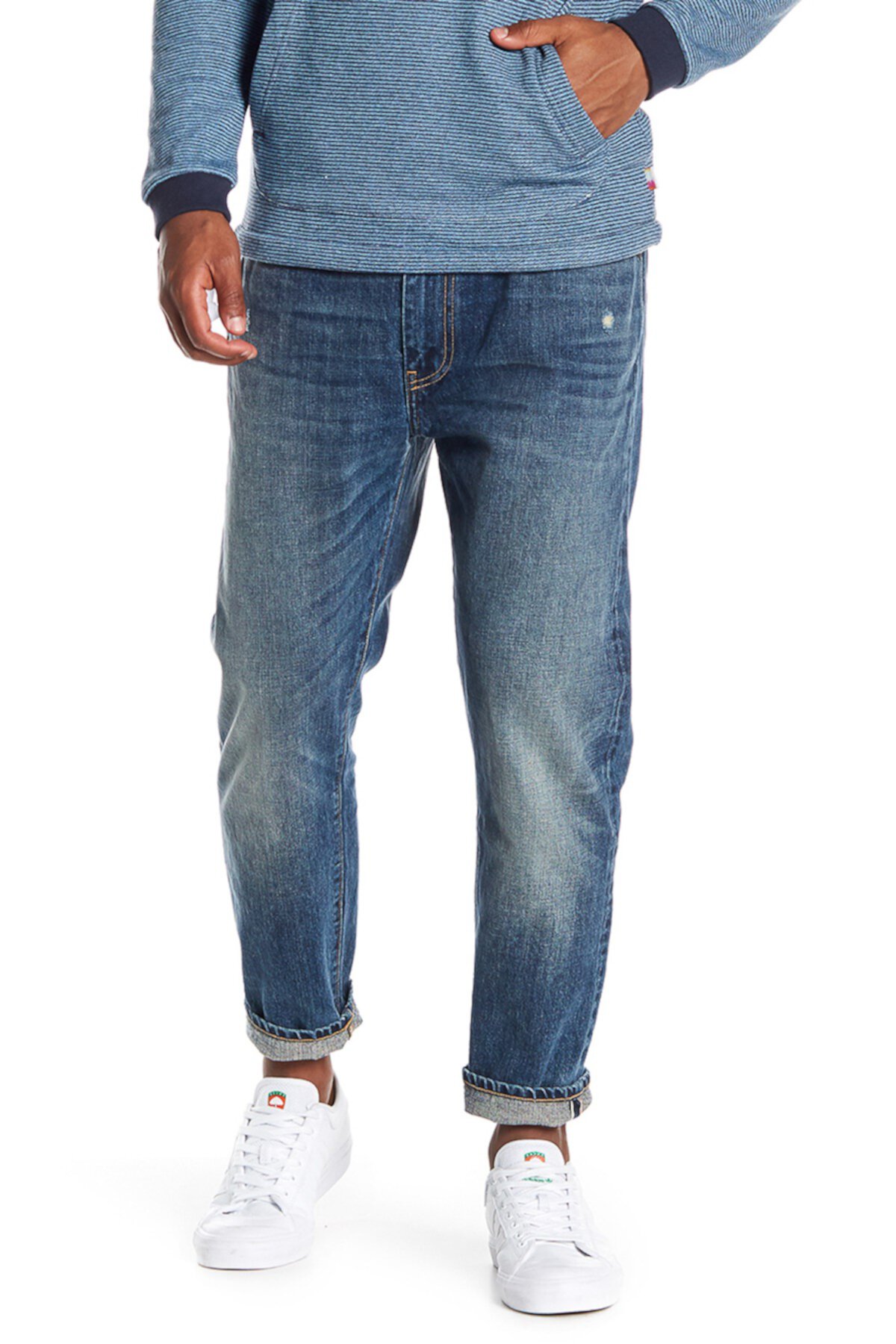 Укороченные легкие рваные джинсы Vince