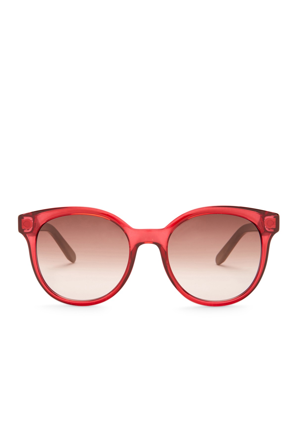 53мм круглые солнцезащитные очки из ацетата Salvatore Ferragamo