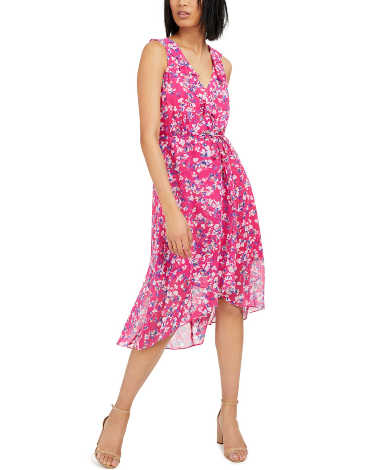 INC Мозаично-цветочное шифоновое платье, созданное для Macy's INC International Concepts