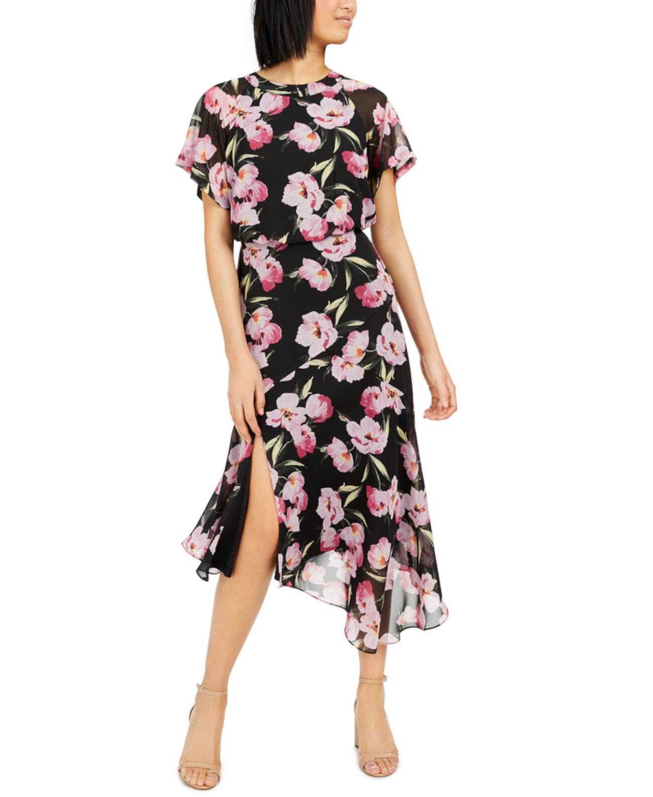 Платье А-силуэт с цветочным принтом INC, созданное для Macy's INC International Concepts