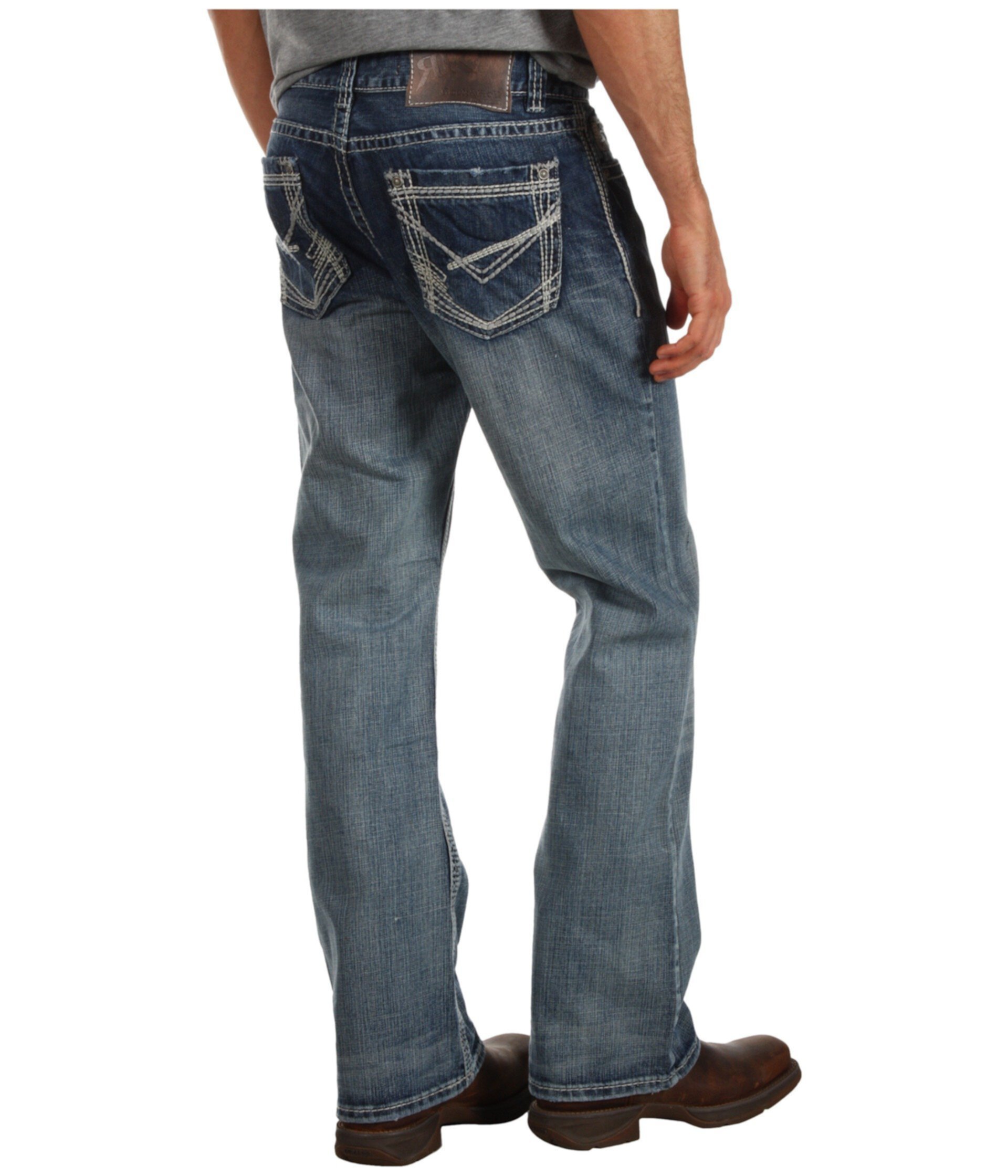 Тонкие прямые рефлекторные джинсы Revolver среднего размера M1R2396 Rock and Roll Cowboy