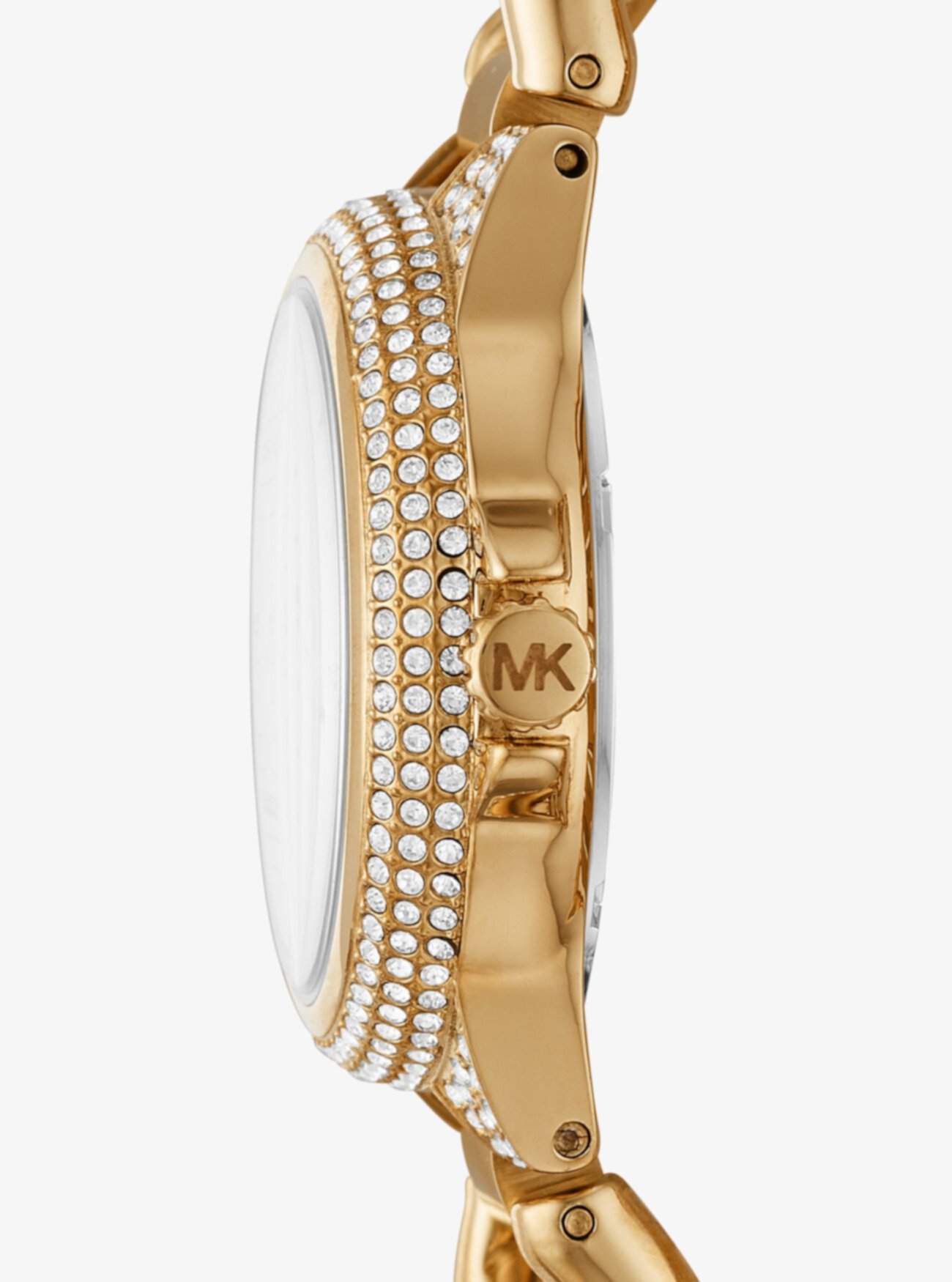 Часы Mini Camille Pavé с золотистым браслетом и кулисой Michael Kors