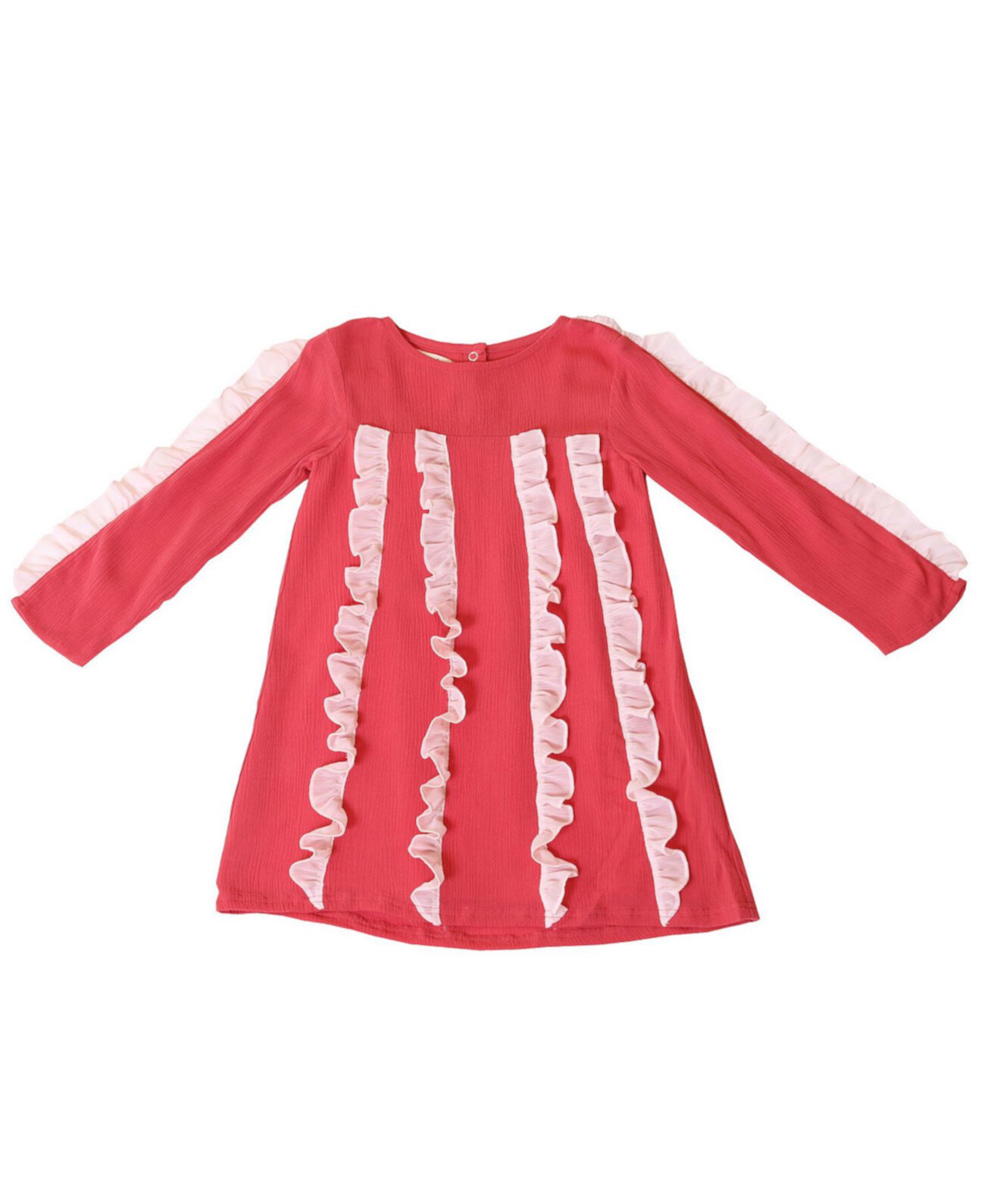Шифоновое платье с длинными рукавами и оборками для маленьких девочек Kinderkind