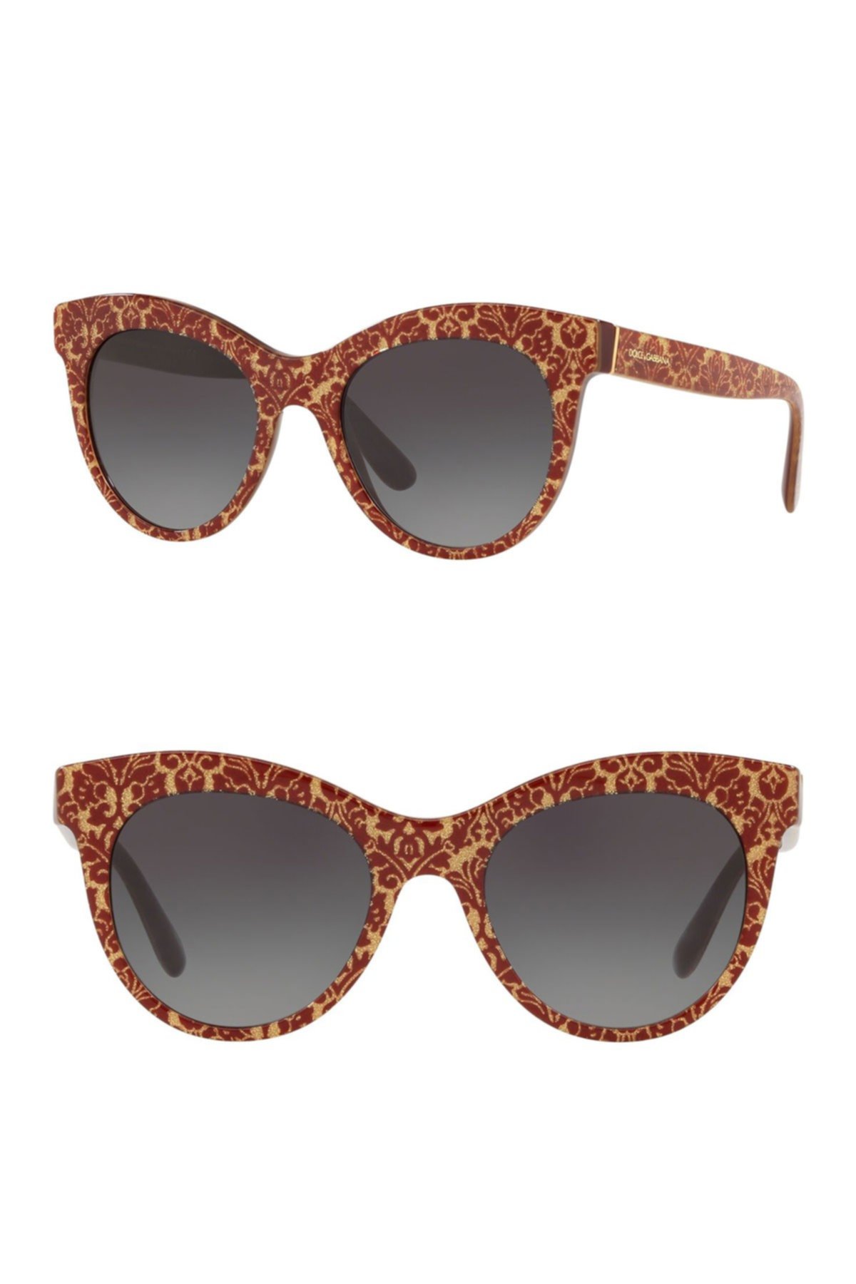 53-миллиметровые овальные солнцезащитные очки "кошачий глаз" Dolce & Gabbana