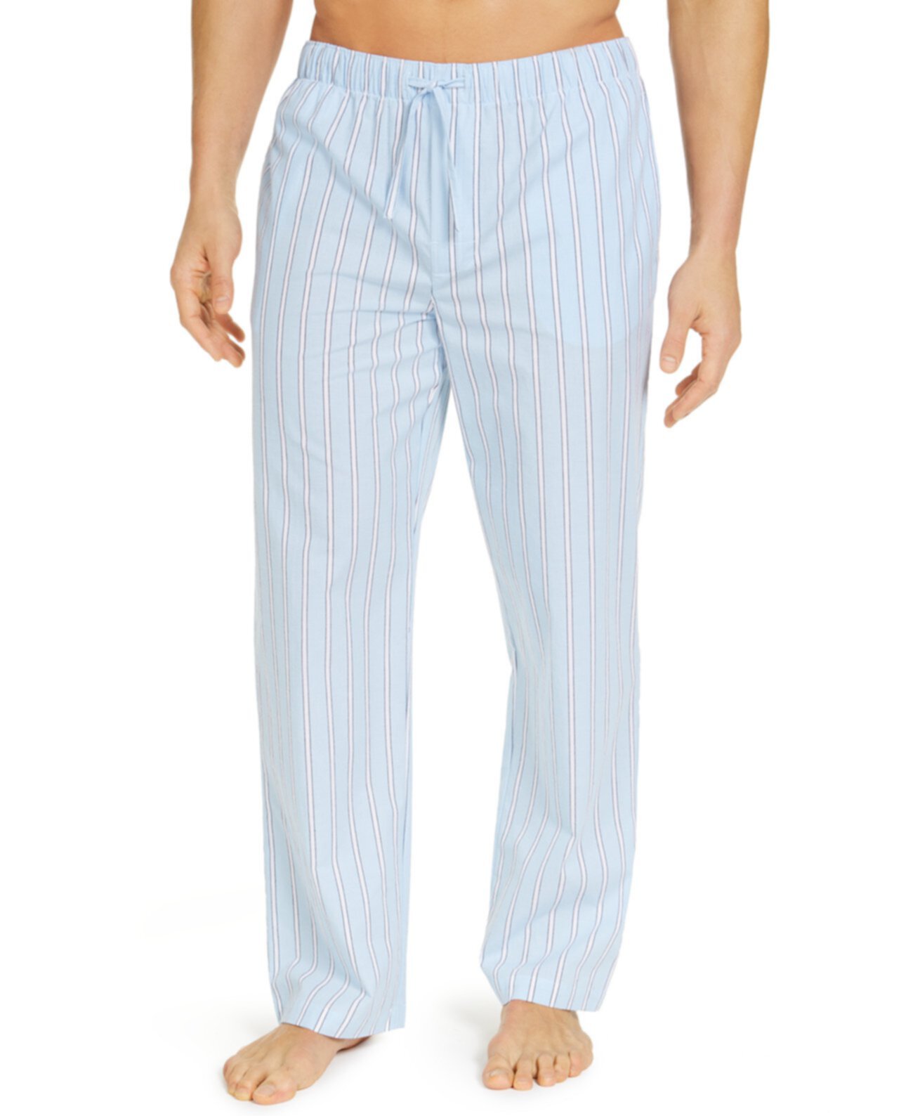 Мужские полосатые хлопковые пижамные штаны, созданные для Macy's Club Room