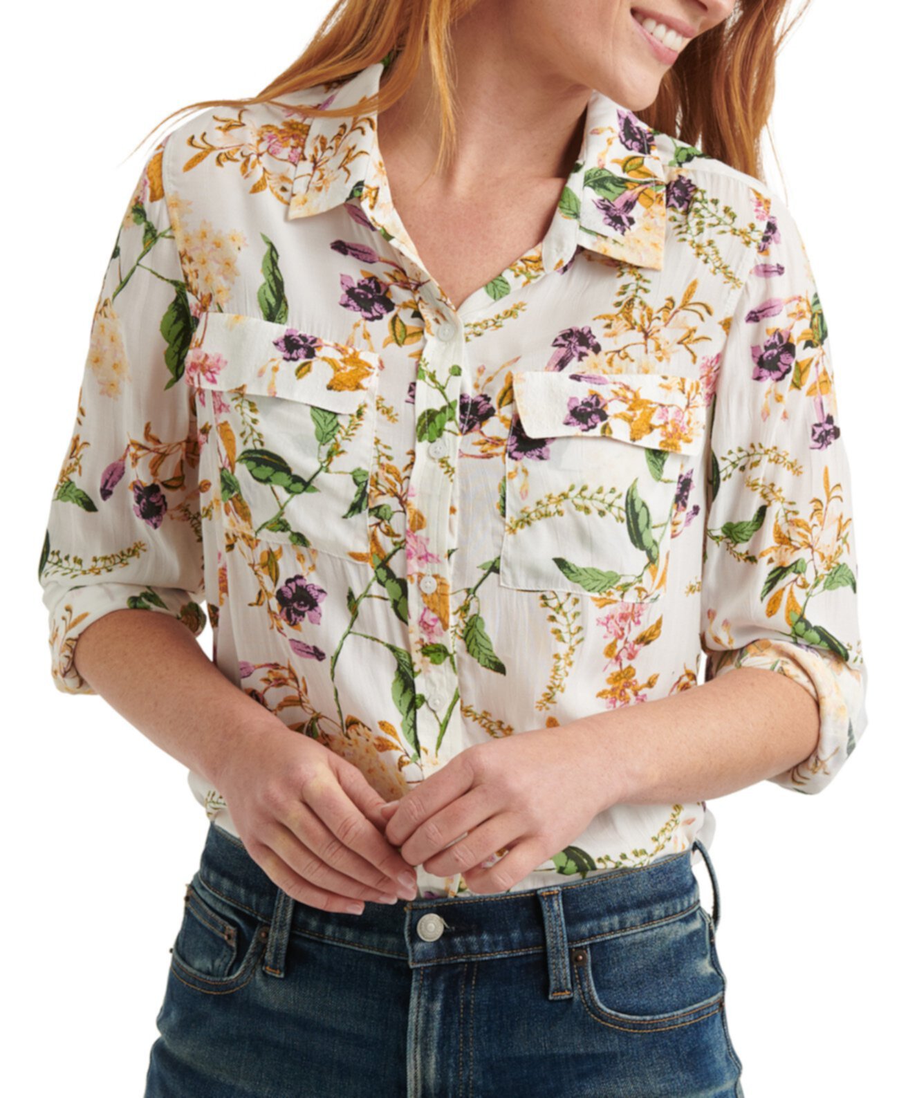 Служебная рубашка с цветочным принтом Lucky Brand