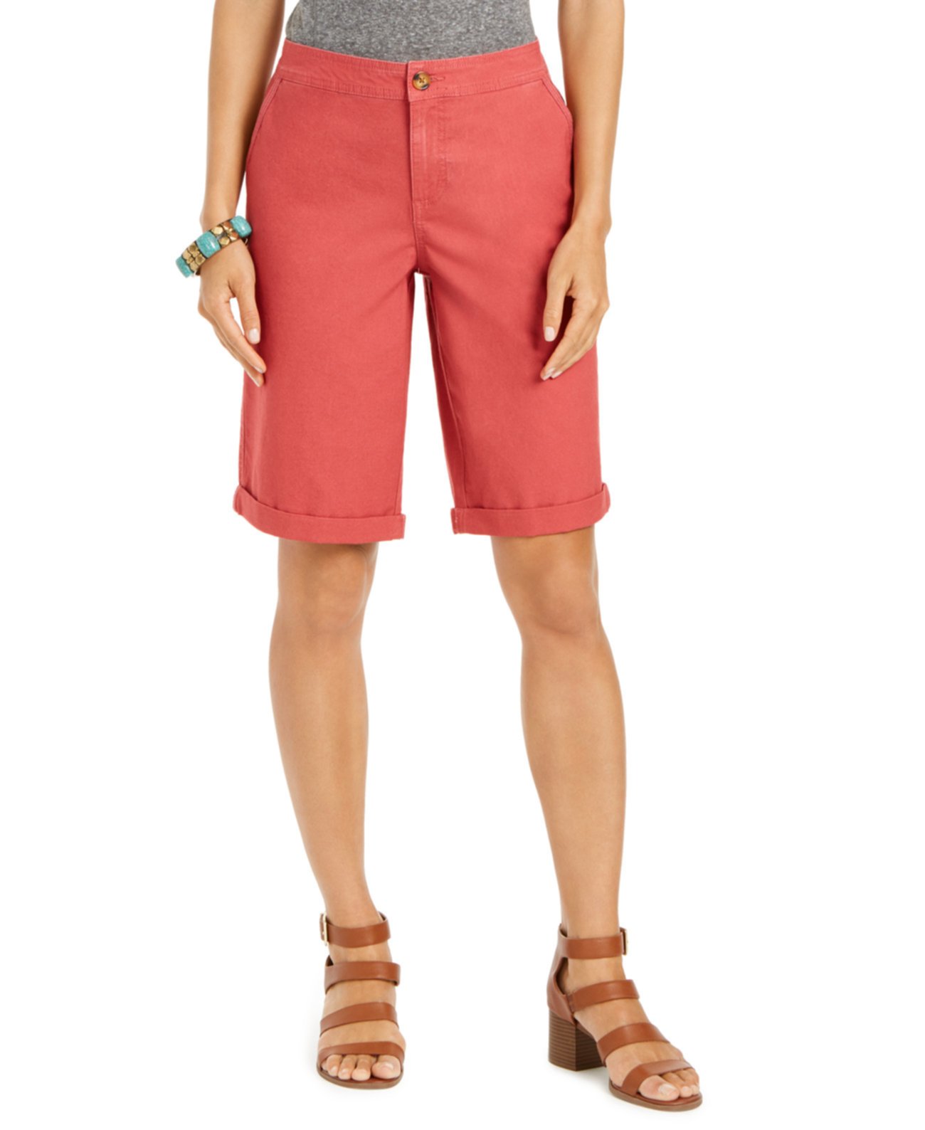 Бермудские шорты с манжетами, созданные для Macy's Style & Co