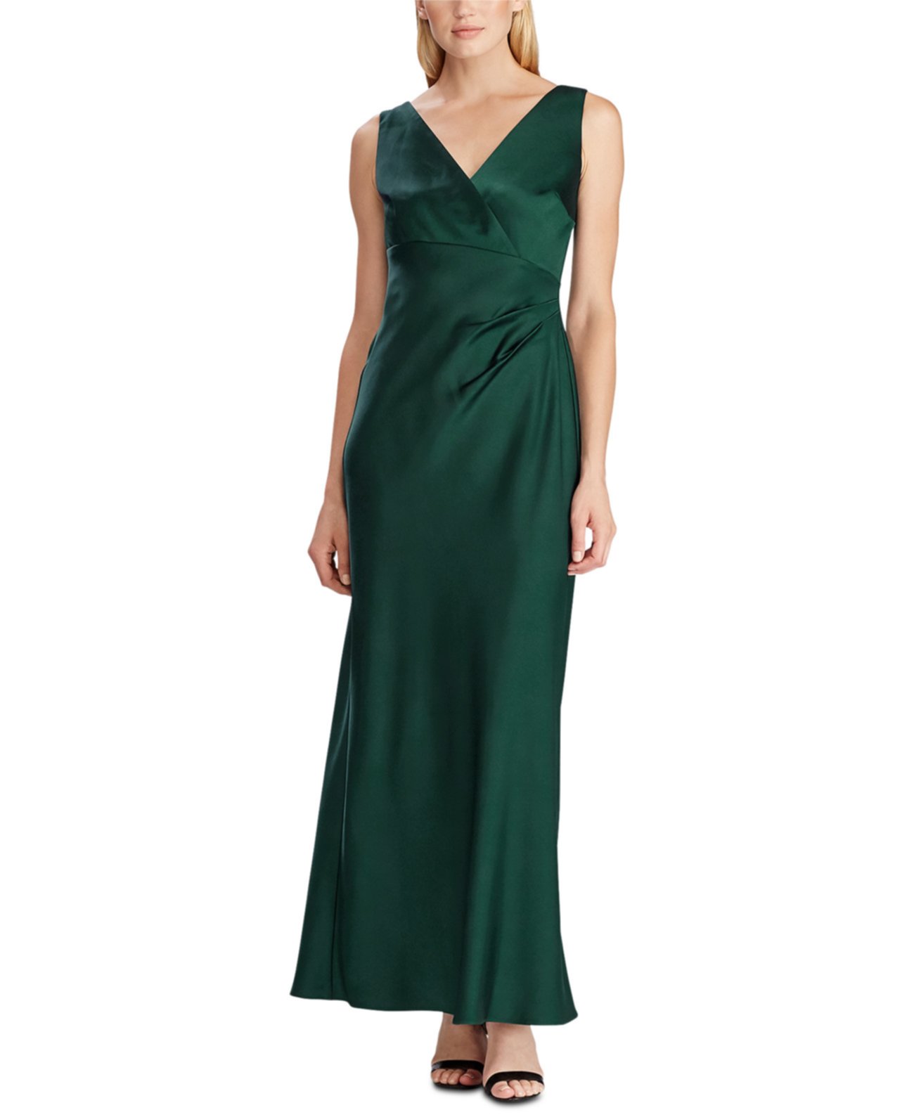 Атласное вечернее платье без рукавов, созданное для Macy's Ralph Lauren