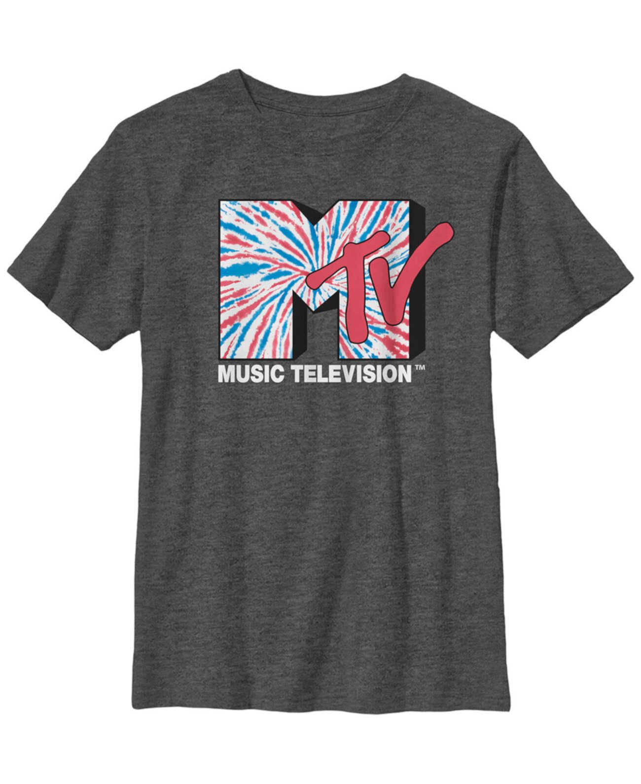 Американская футболка Big Boy's Tye-Dye с логотипом Mtv Big Boy с коротким рукавом с логотипом FIFTH SUN