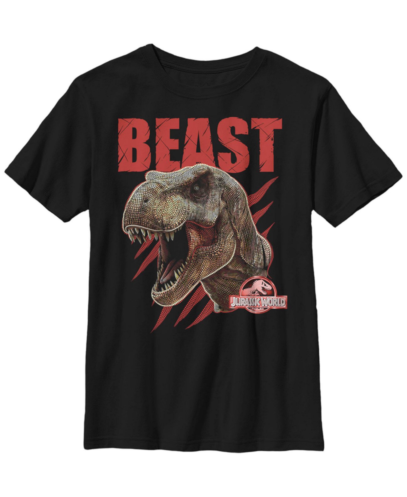 J-юрский мир Big Boy's Beast T-Rex Ревущая измельченная футболка с коротким рукавом FIFTH SUN
