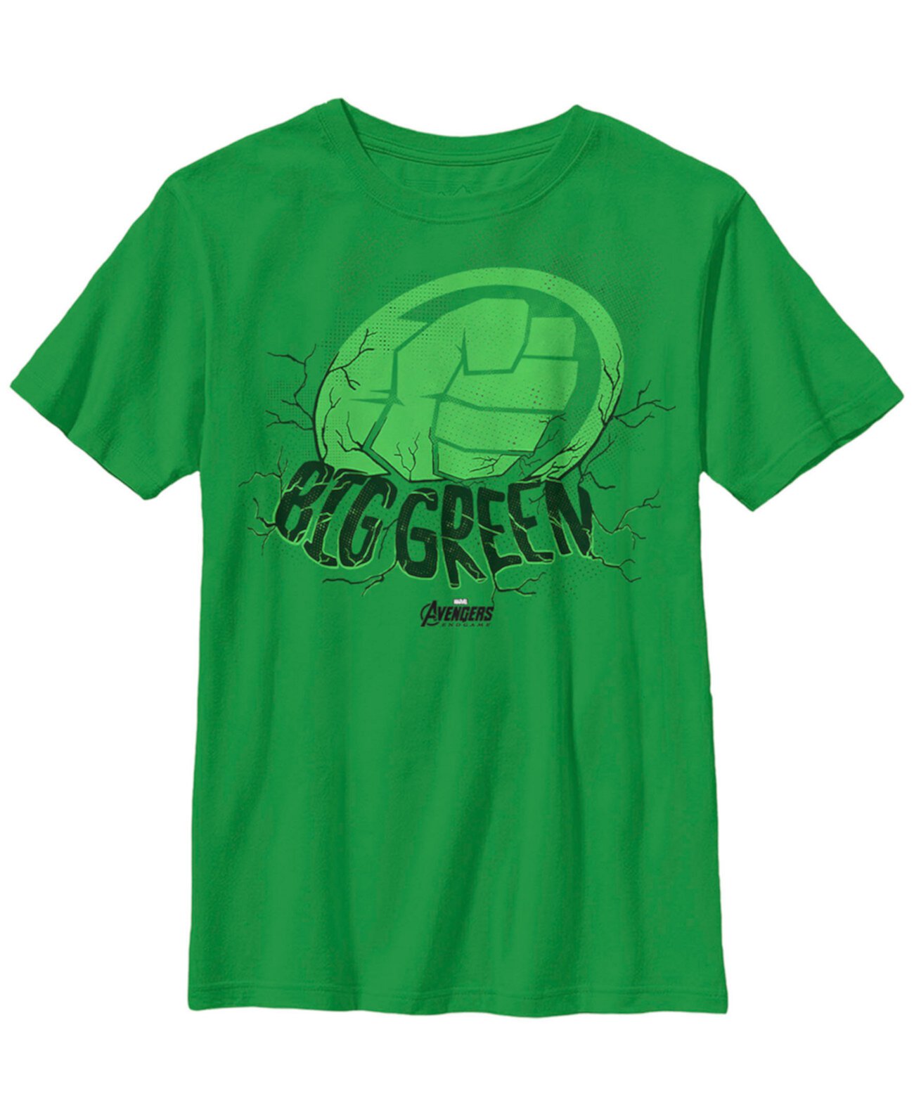 Marvel Big Boys Мстители Endgame Hulk Большая зеленая футболка с короткими рукавами FIFTH SUN