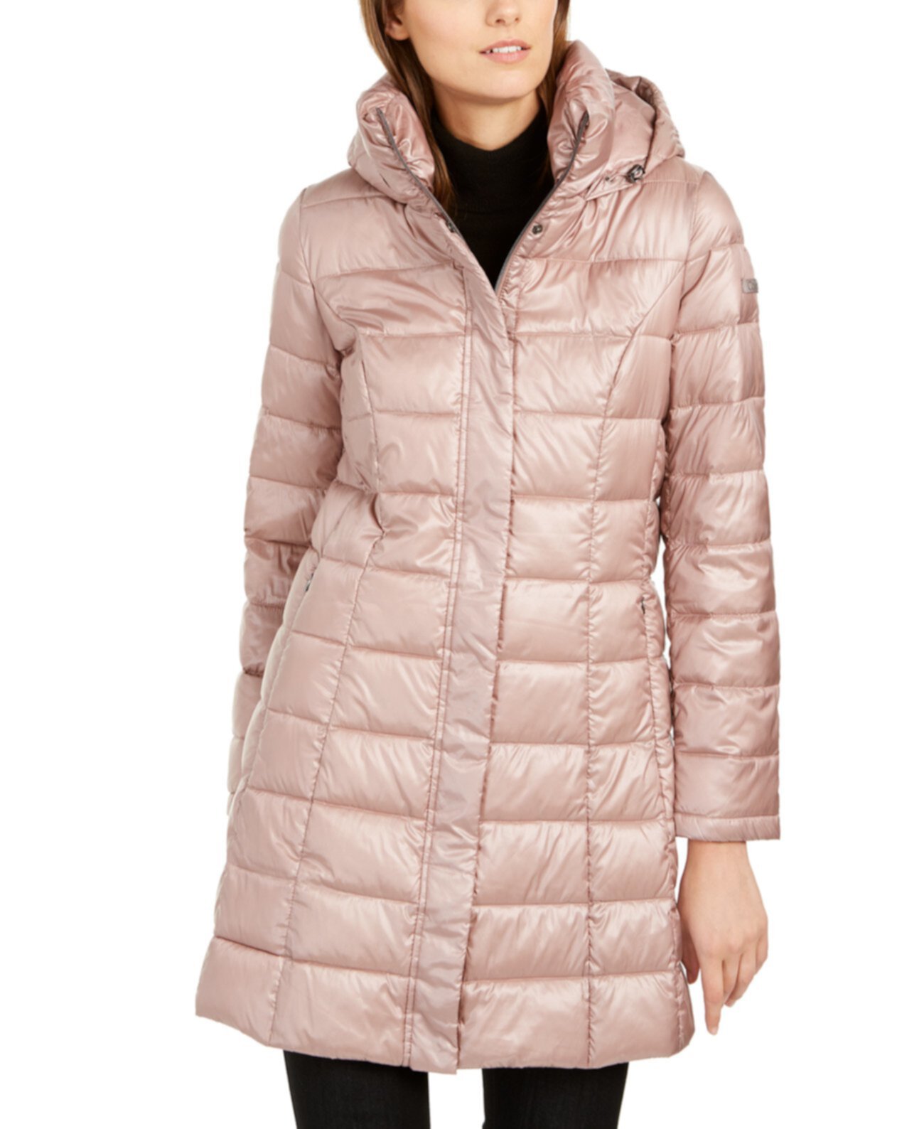 Упакованное пальто с капюшоном, созданное для Macy's Calvin Klein