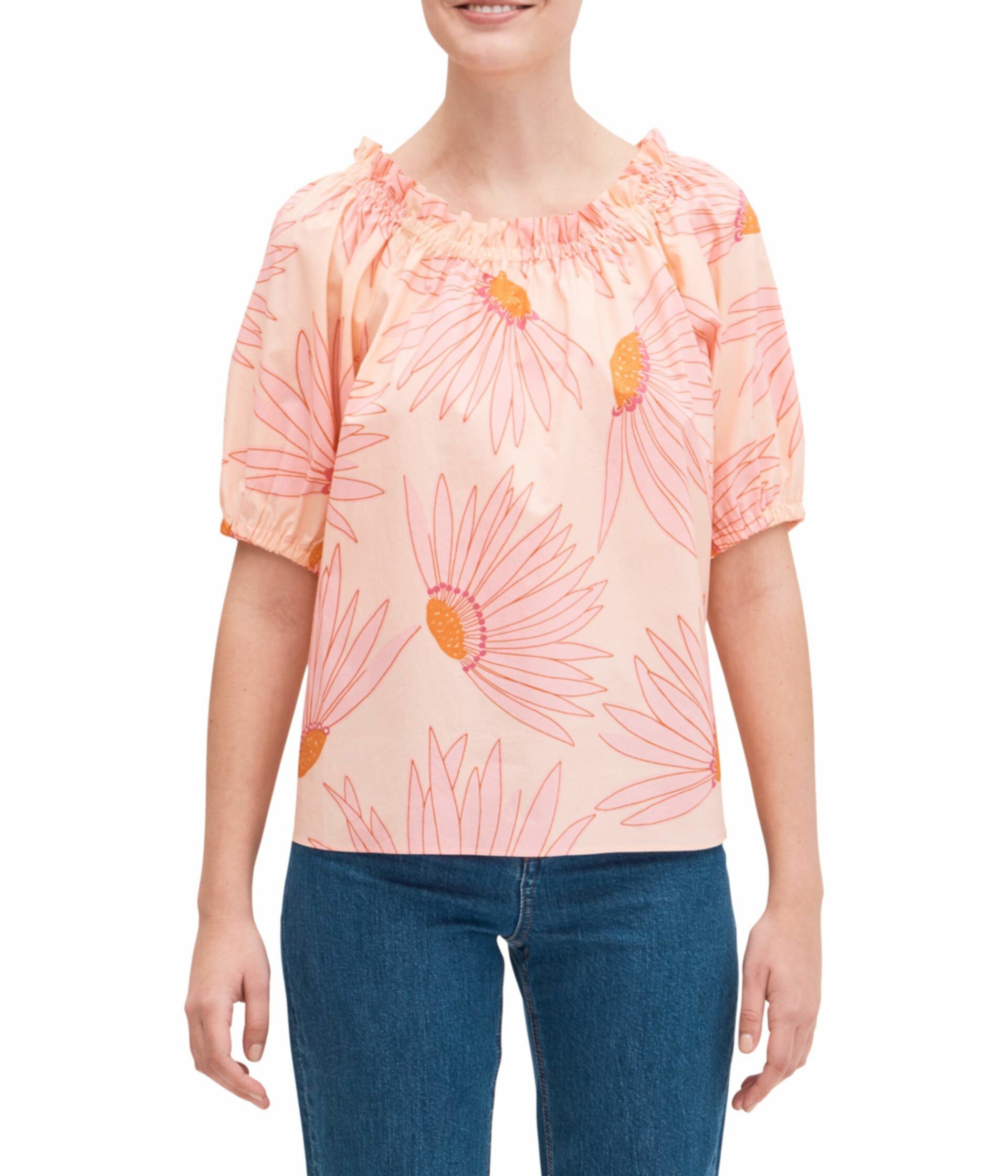 Блузка с падающим цветком Kate Spade New York