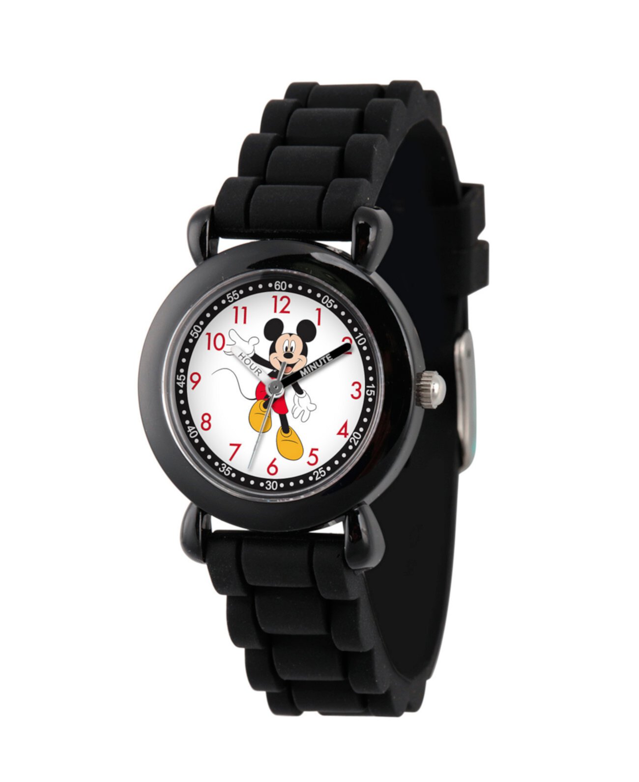 Черные пластиковые часы для учителей Disney Mickey Mouse Boys Ewatchfactory