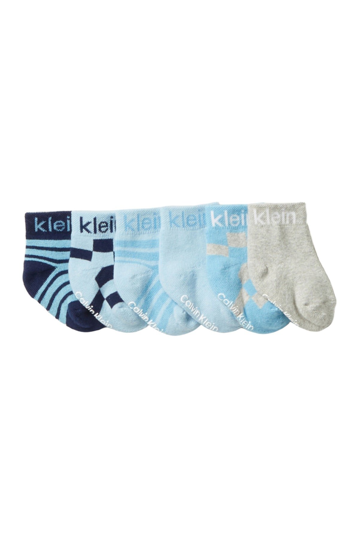 Разные чулки и полосатые носки - набор из 6 (мальчики 0-6) Calvin Klein