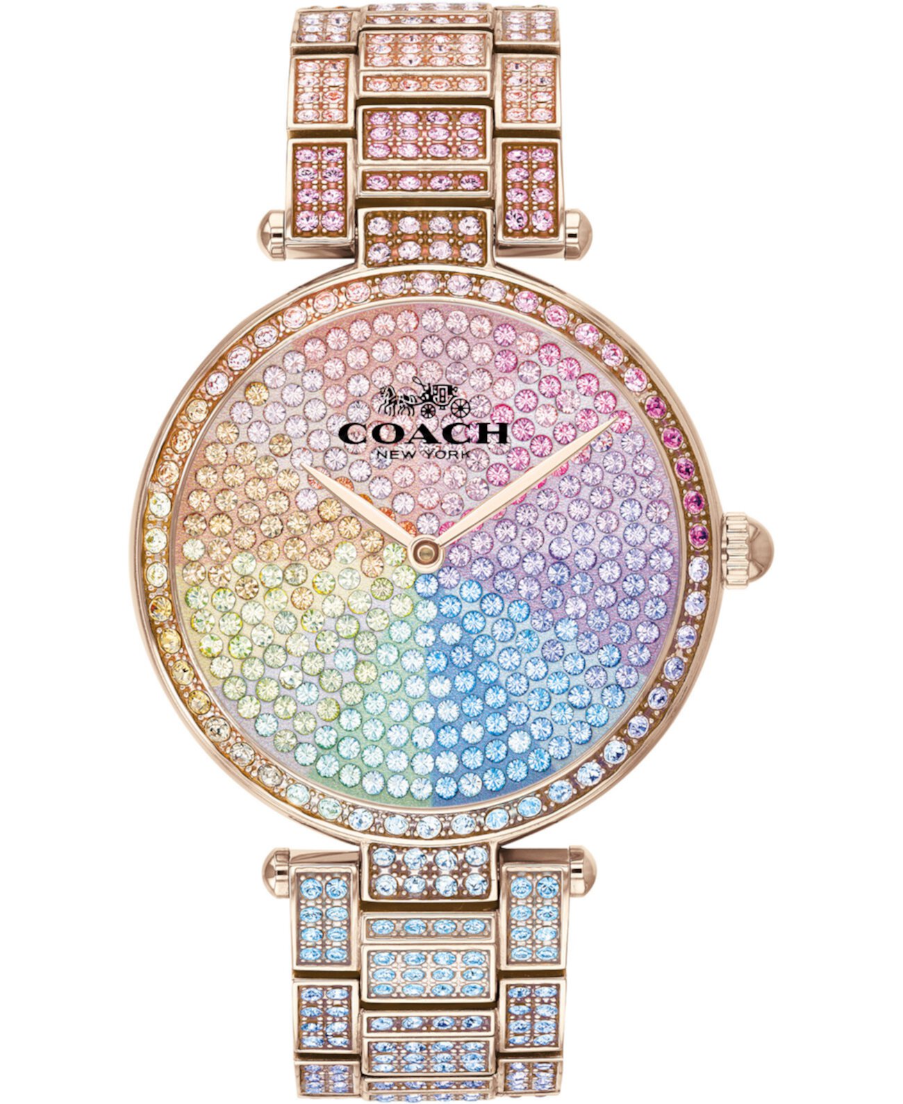 Женские часы Park Rainbow Pavé с браслетом 34 мм COACH