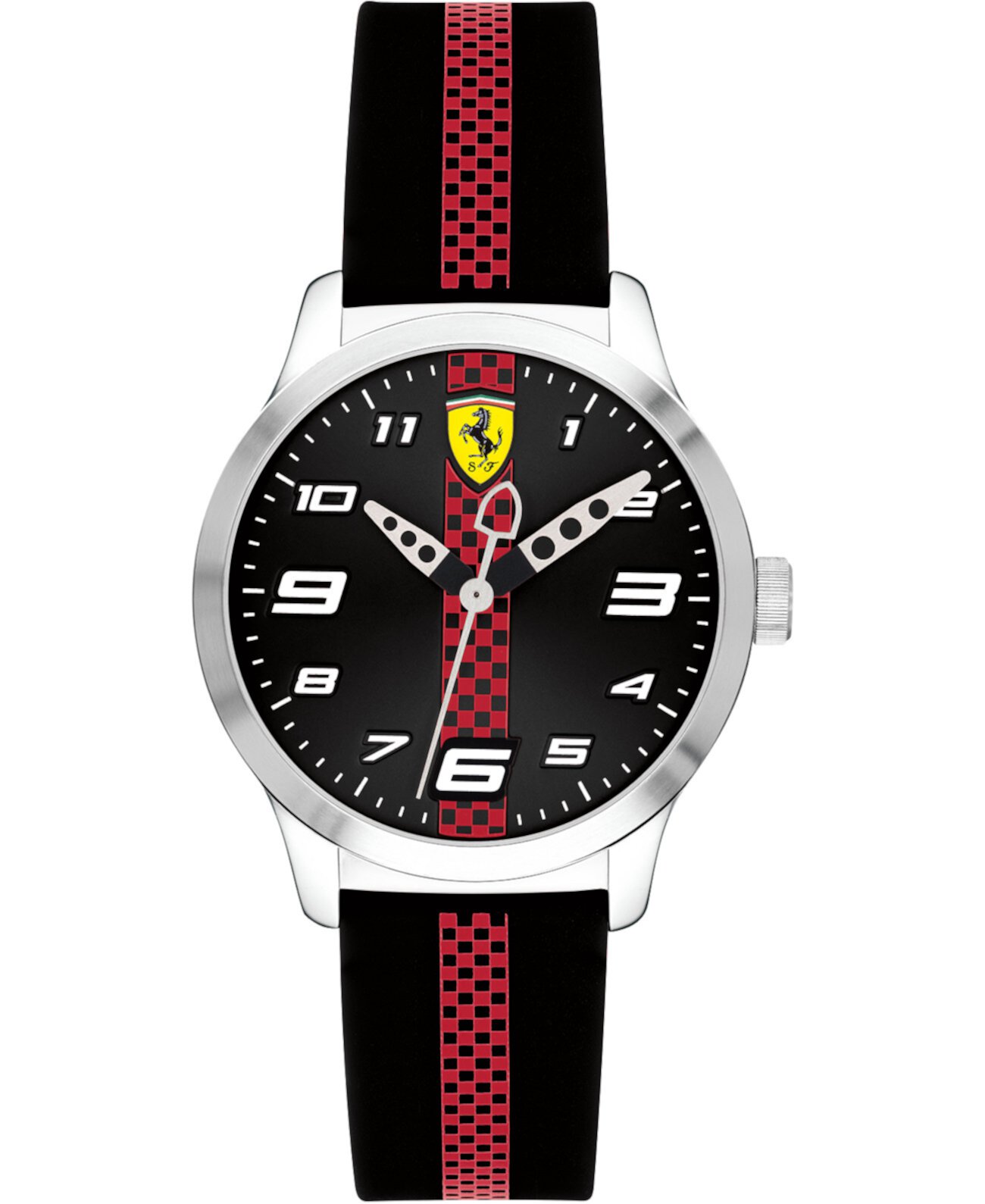 Детские Pitline красно-черные часы с силиконовым ремешком 34мм Ferrari