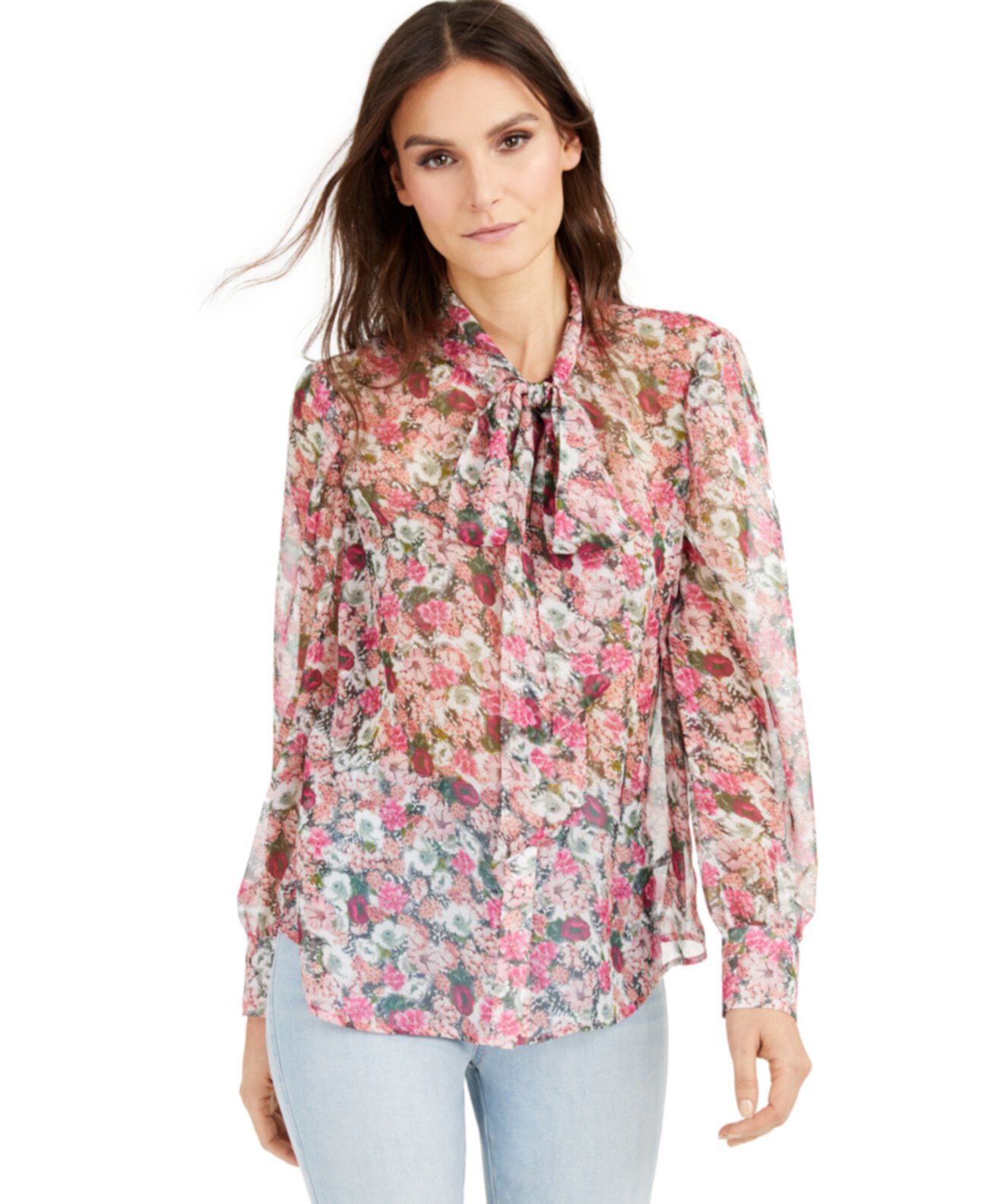 INC Petite Блуза с цветочным принтом, созданная для Macy's INC International Concepts