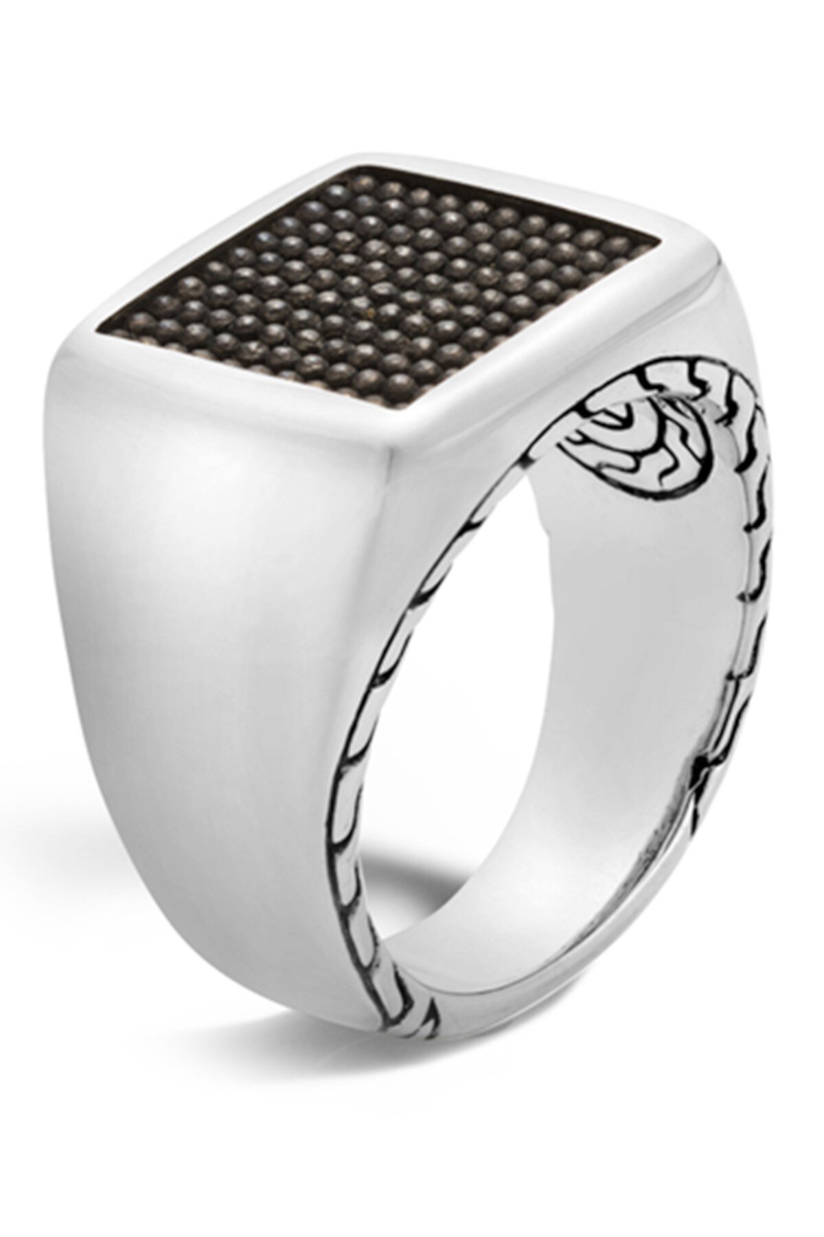 Серебряное кольцо с классической цепочкой Jawan с печаткой - Размер 10 JOHN HARDY