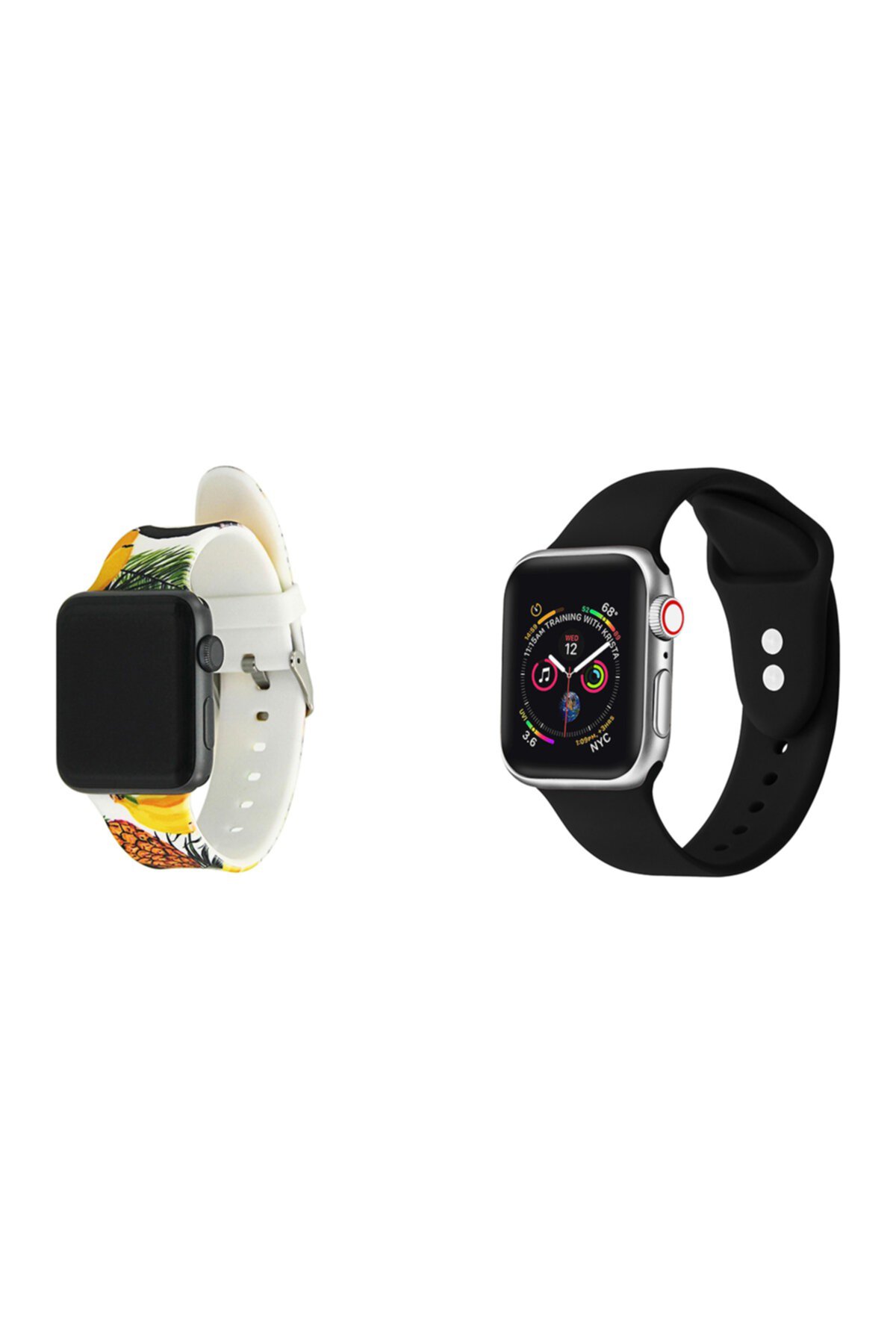 Мульти силиконовые ремешки для 38-мм / 40-мм Apple Watch Series 1, 2, 3, 4, 5 - упаковка из 2 POSH TECH