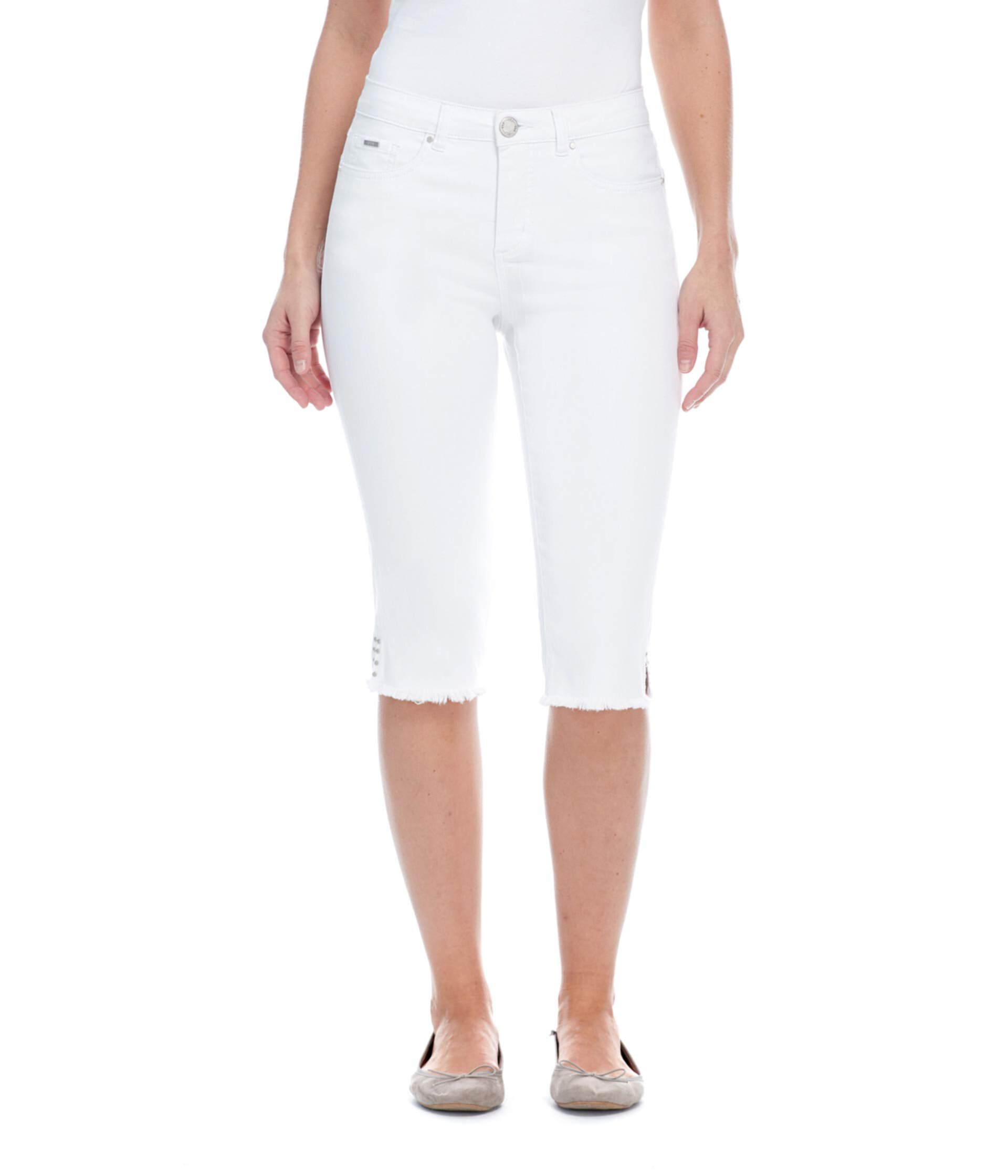 Закат Hues Denim Olivia Pedal Pusher в белом FDJ French Dressing Jeans