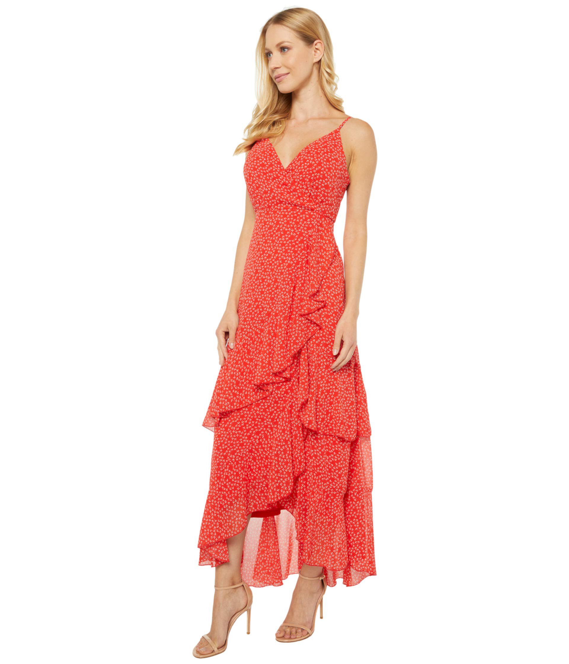 Платье с оборками и оборками Ashlyn Spaghetti American Rose