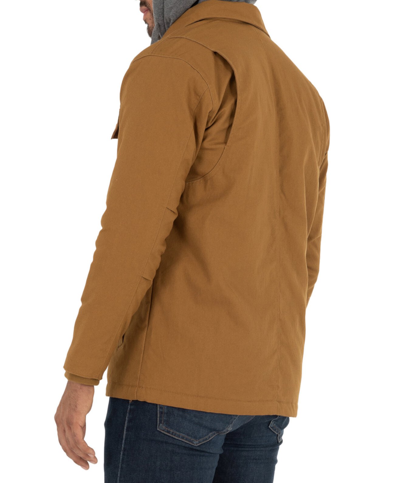 Мужская куртка-рубашка из мягкой ткани на стеганой подкладке с флисовым капюшоном на подкладке из шерпы Wells Lamont