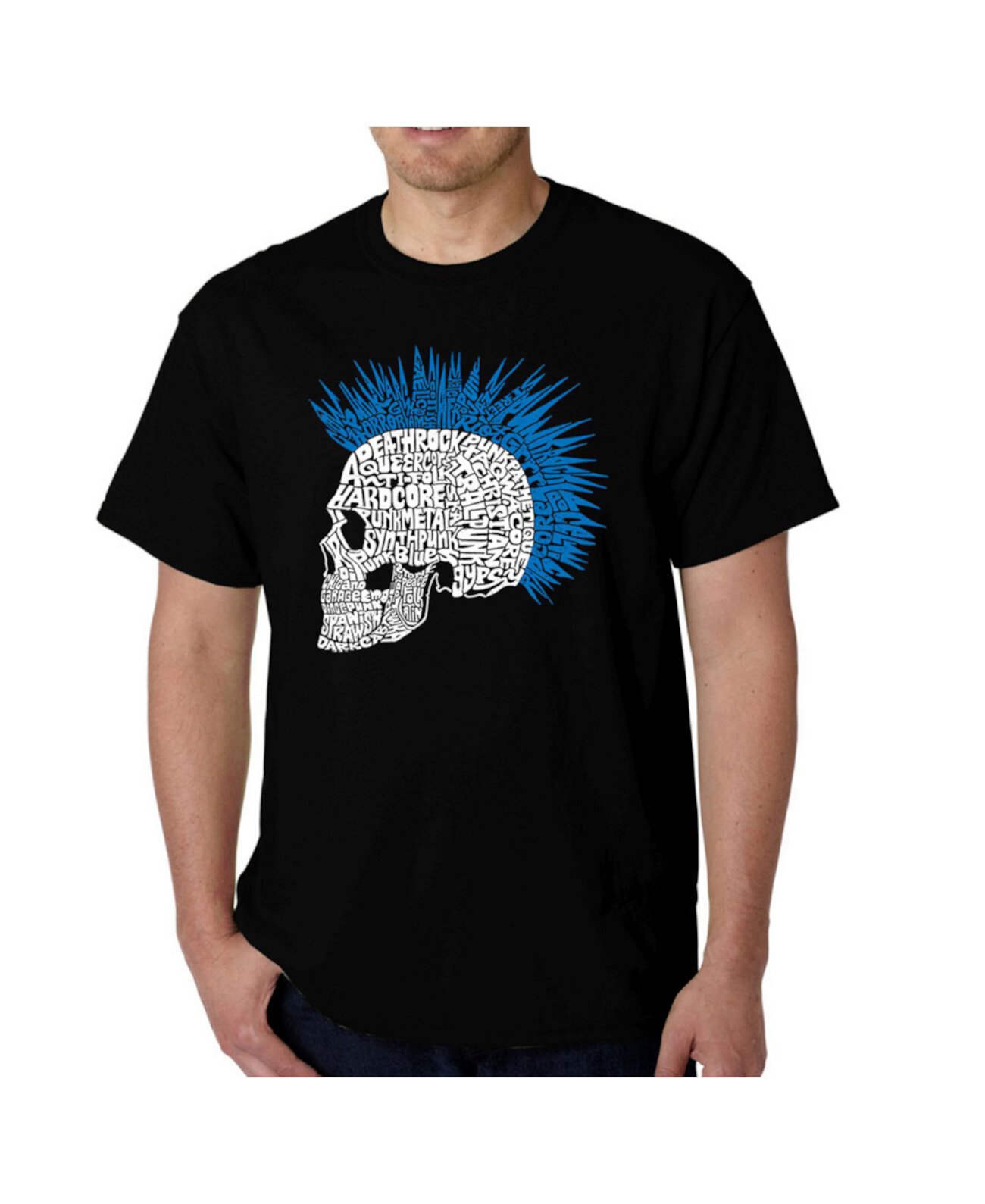 Мужская Word Art - панк-ирокез футболка LA Pop Art