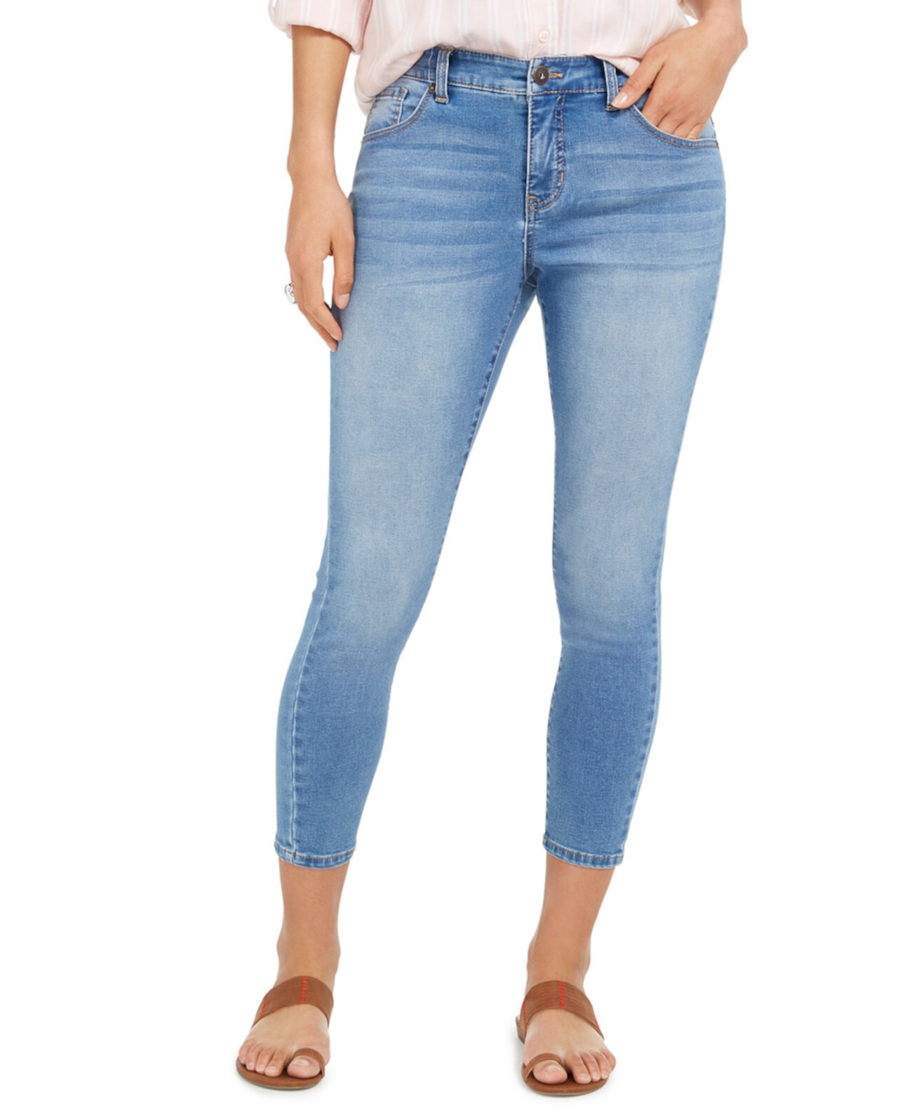 Пышные соблазнительные джинсы скинни Petite Power, созданные для Macy's Style & Co