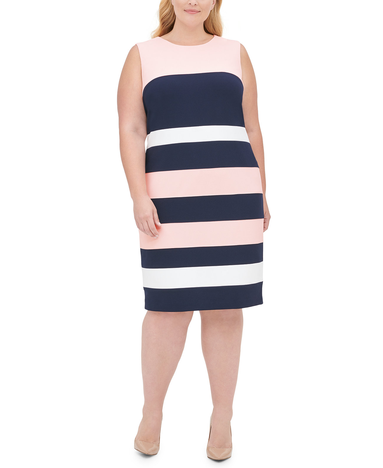 Платье-футляр с цветными блоками плюс размер Tommy Hilfiger