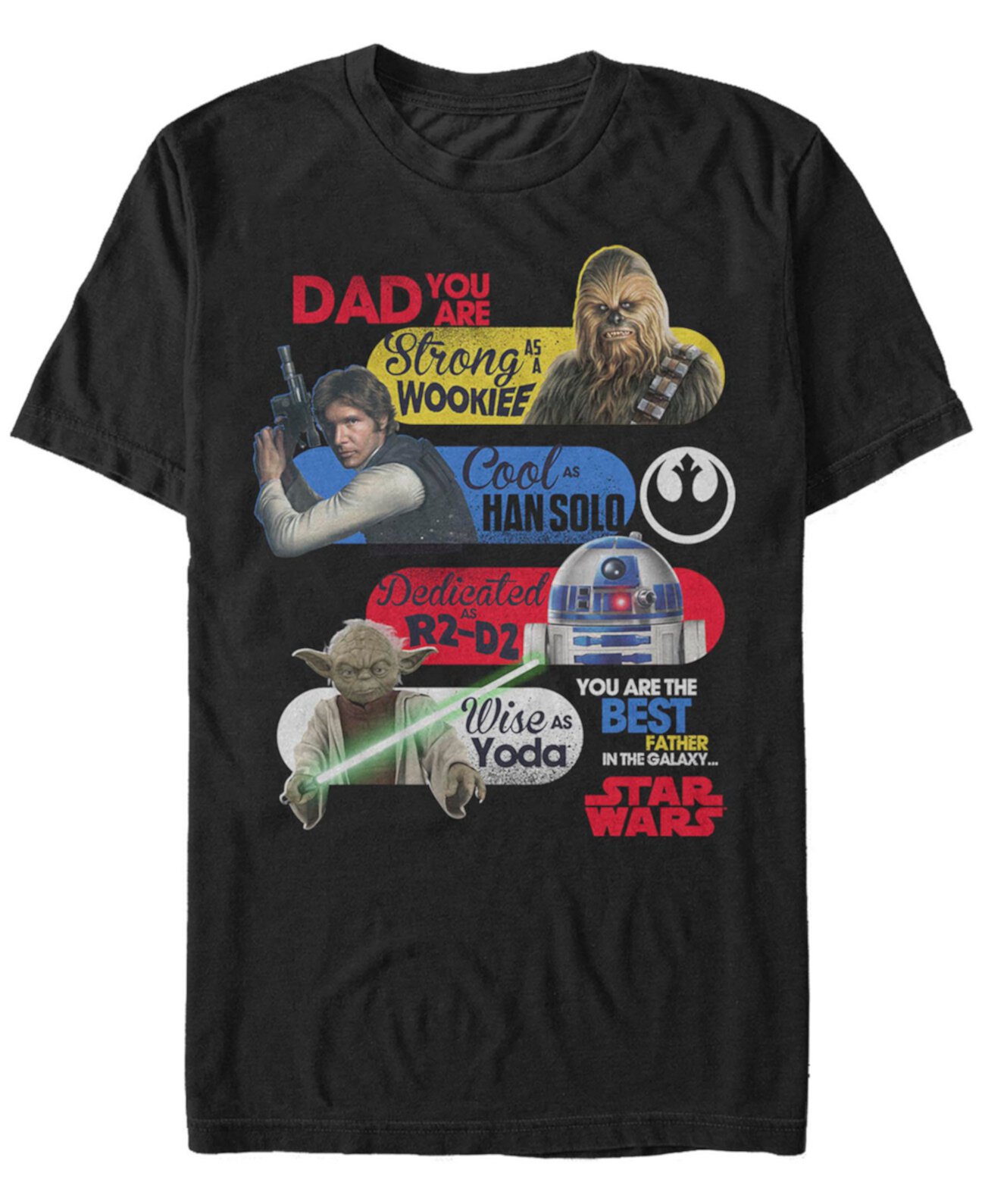 Мужская Star Wars Лучший отец в футболке с коротким рукавом Galaxy FIFTH SUN