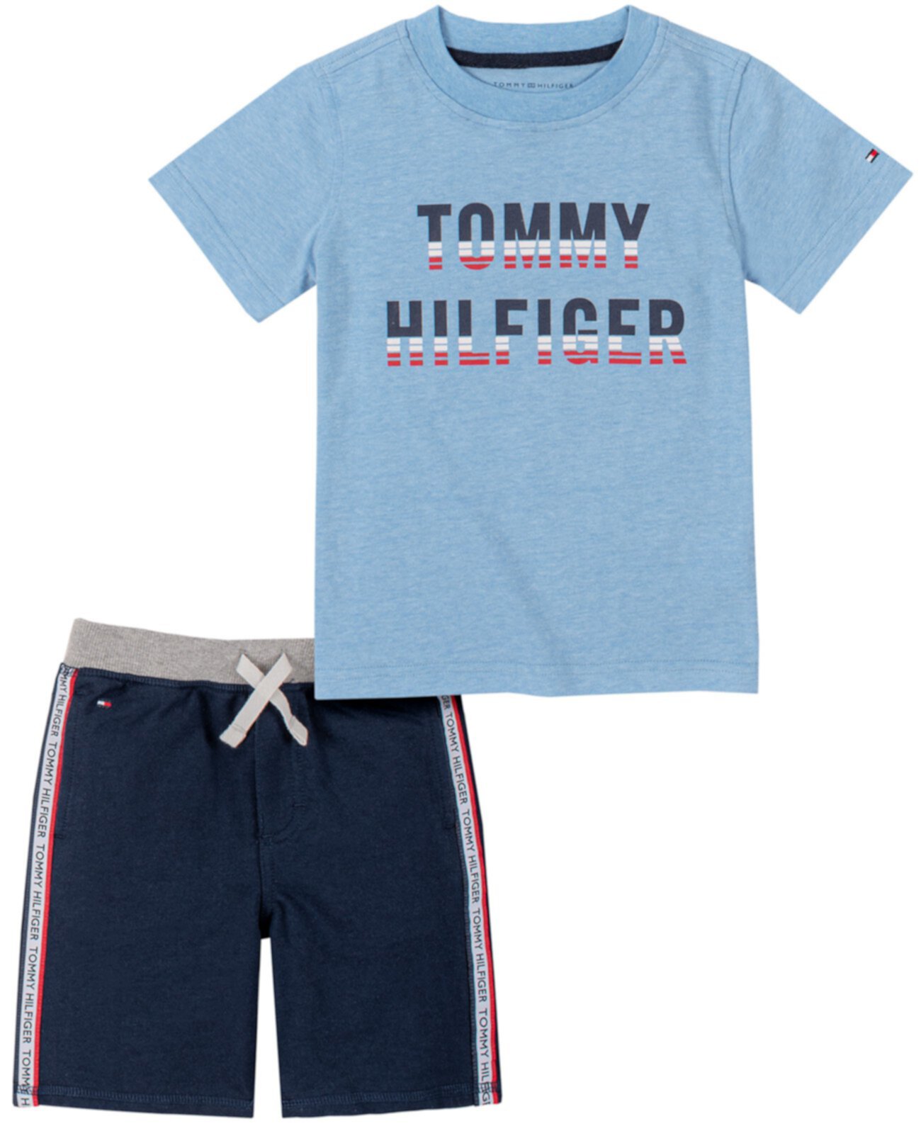 Мальчики 2-х шт. Футболка с логотипом и шорты в полоску Tommy Hilfiger