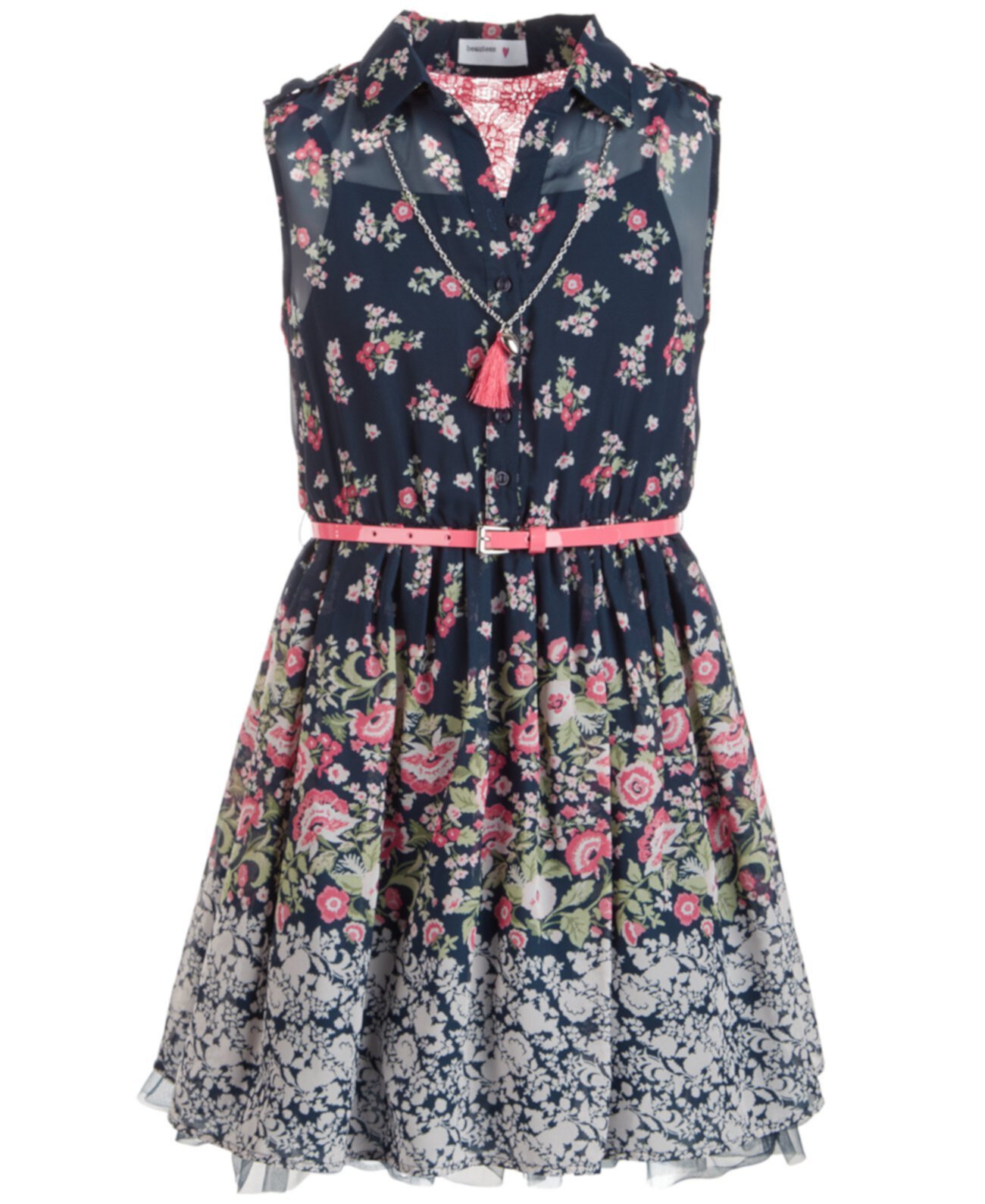 Платье-рубашка Big Girls с цветочным принтом Paisley & Border Beautees