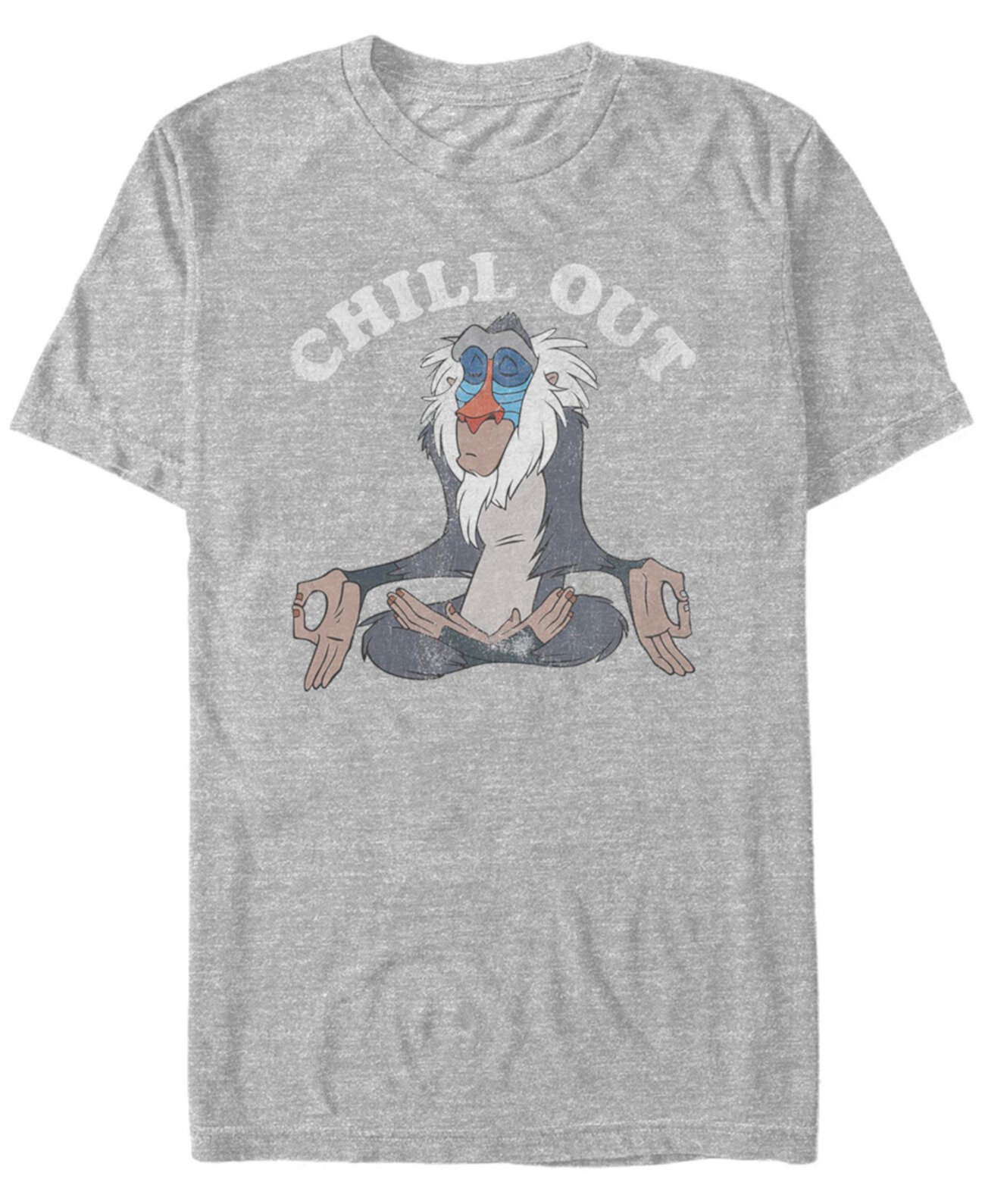 Мужская футболка Disney Lion King Rafiki Chill Out для медитации с коротким рукавом FIFTH SUN