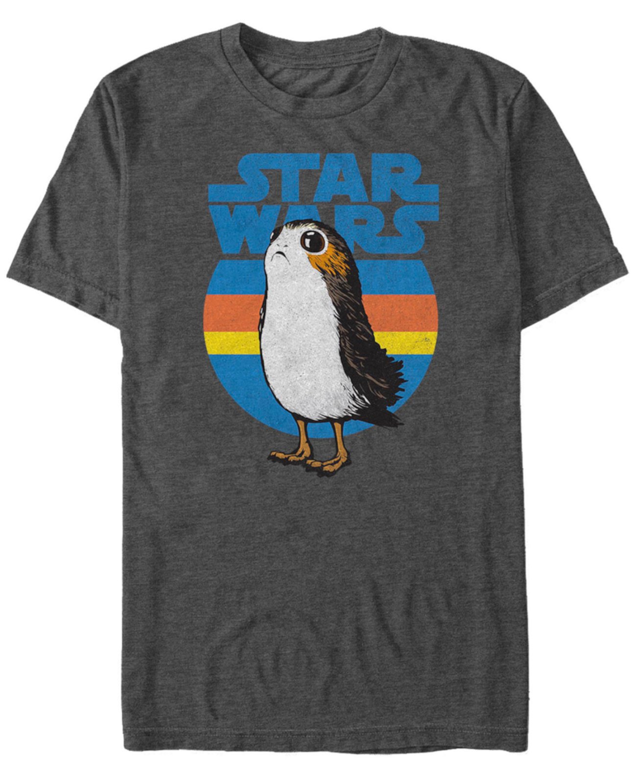 Мужская футболка с логотипом Star Wars Last Jedi Porg в полоску с короткими рукавами FIFTH SUN