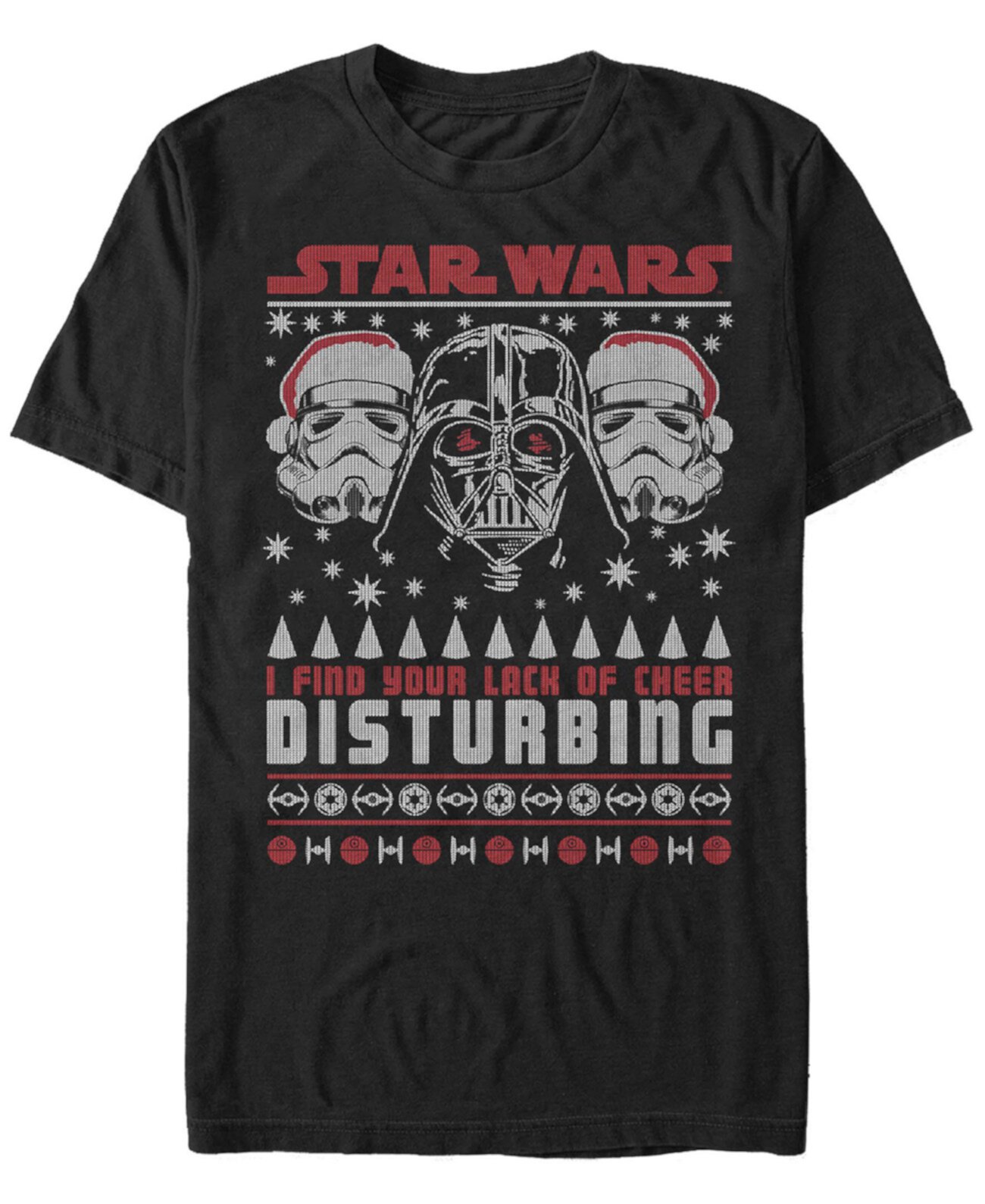 Мужская футболка с коротким рукавом Star Wars Darth Vaderlack of Cheer Christmas FIFTH SUN