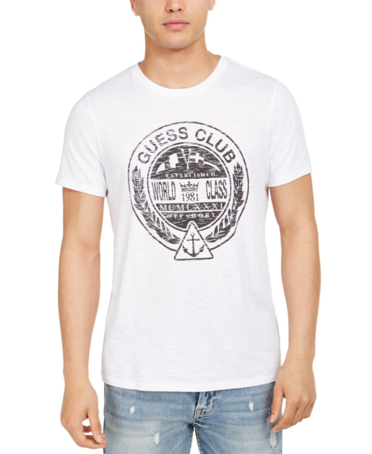 Мужская футболка с логотипом Crest GUESS