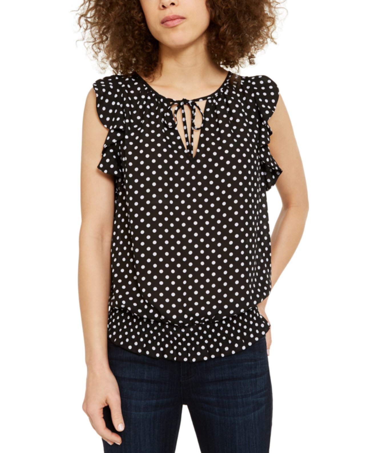 INC Dot-Print Блузка без рукавов, созданная для Macy's INC International Concepts