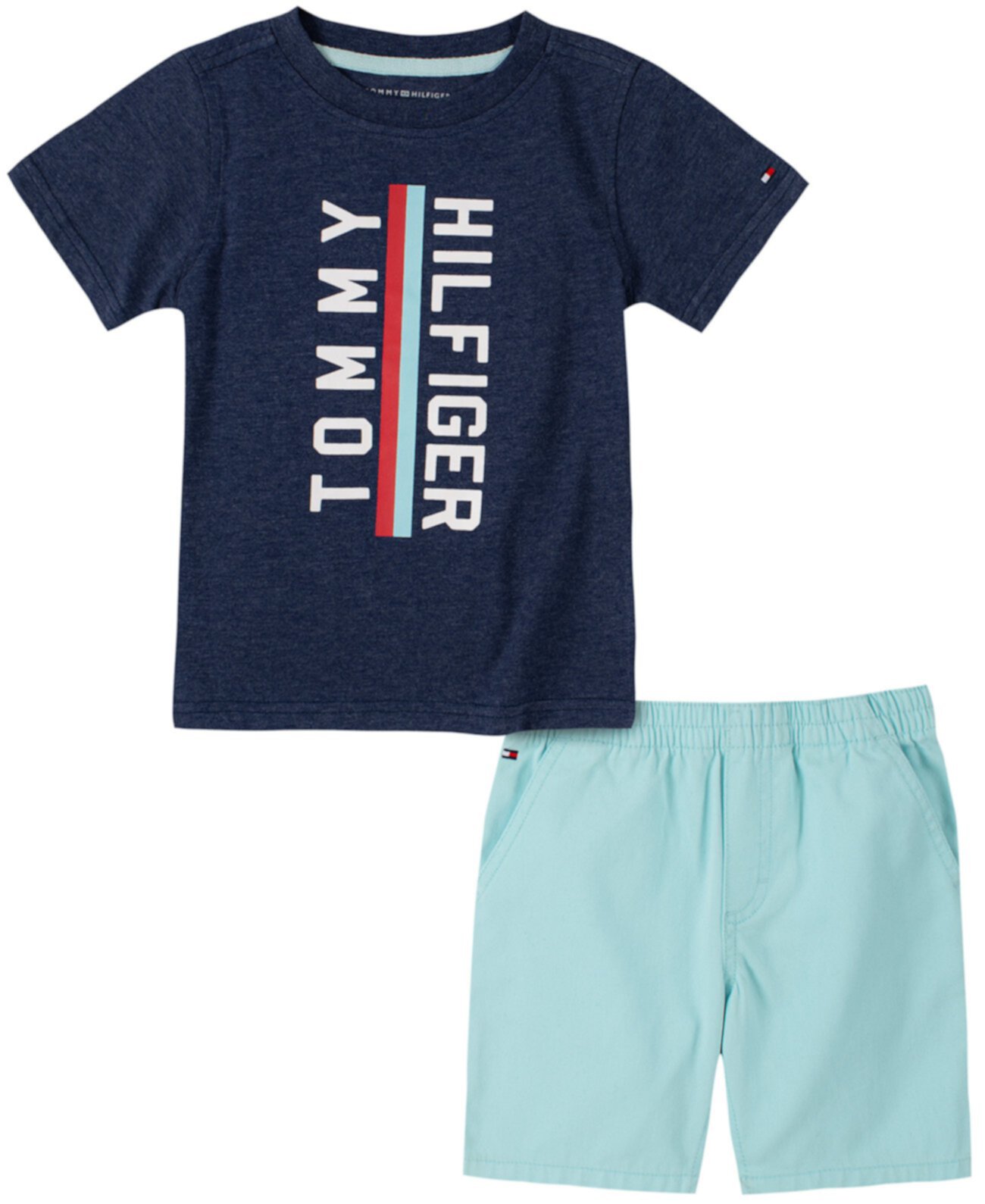 Мальчики 2-х шт. Футболка с логотипом и шорты Tommy Hilfiger
