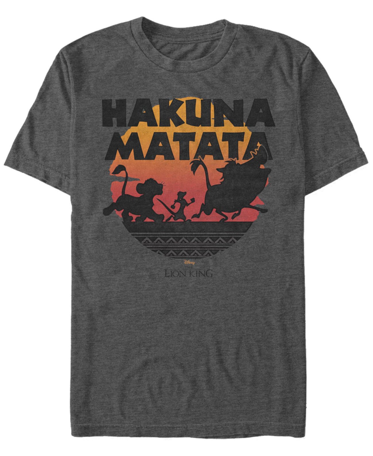 Мужская футболка Disney The Lion King Hakuna Matata с закатом и силуэтом с коротким рукавом FIFTH SUN