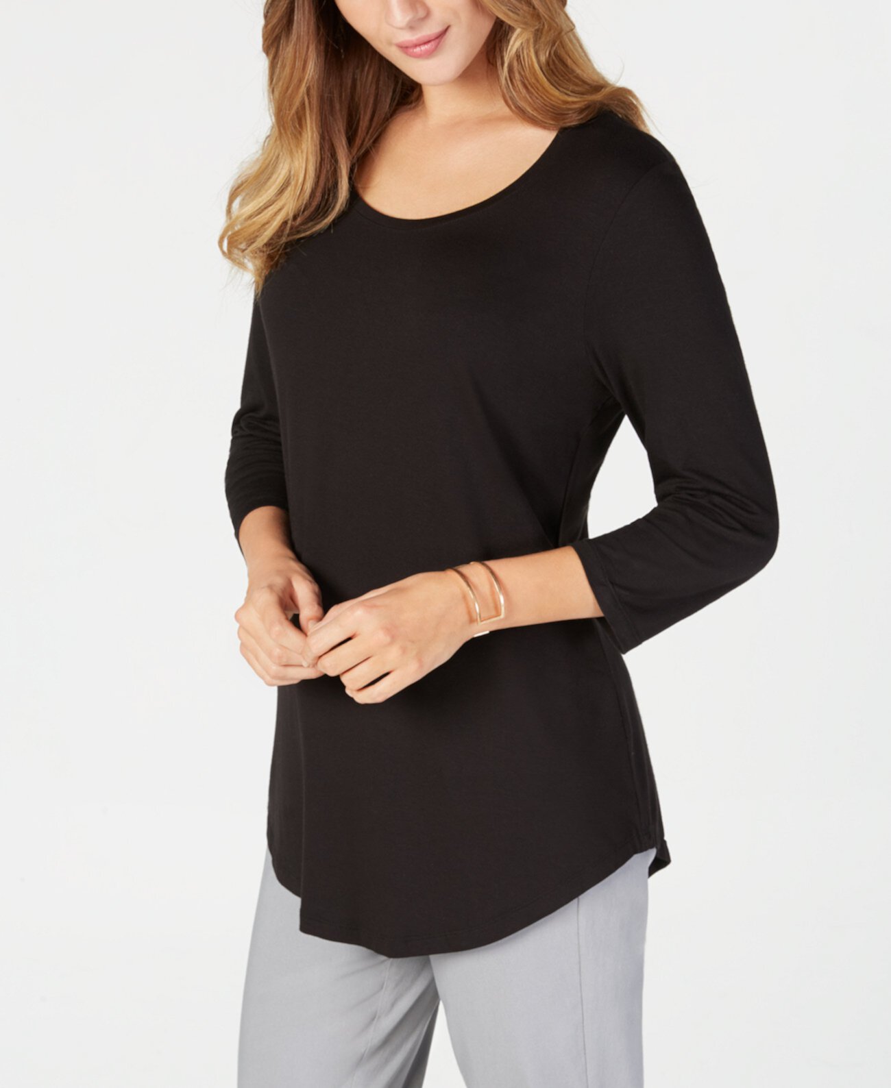 Женская блузка 3/4-Sleeve Scoop Neck от J&M Collection J&M Collection