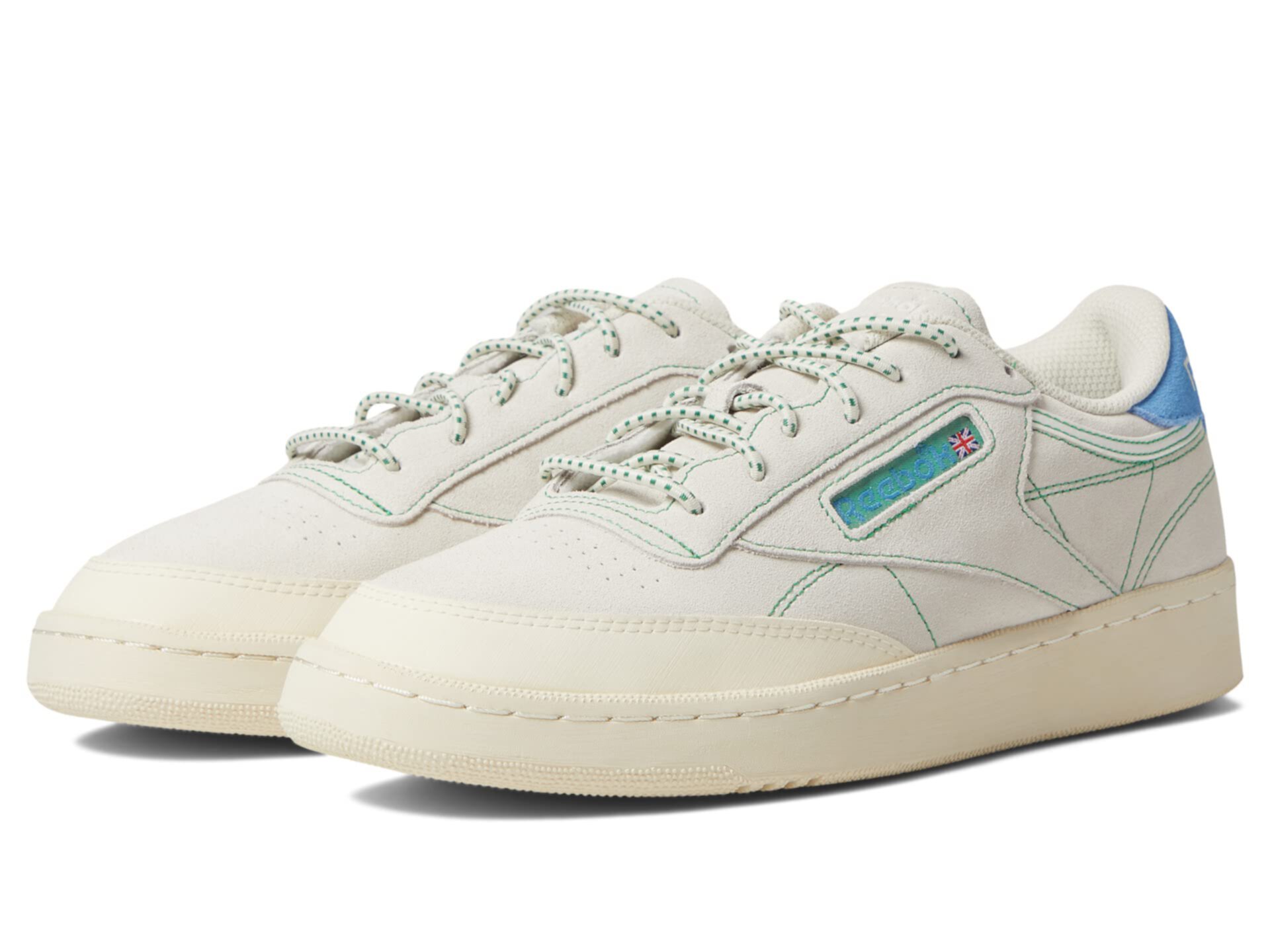 Кроссовки Reebok Club C 85 с мягким кожаным верхом, амортизирующей подошвой и шнуровкой Reebok