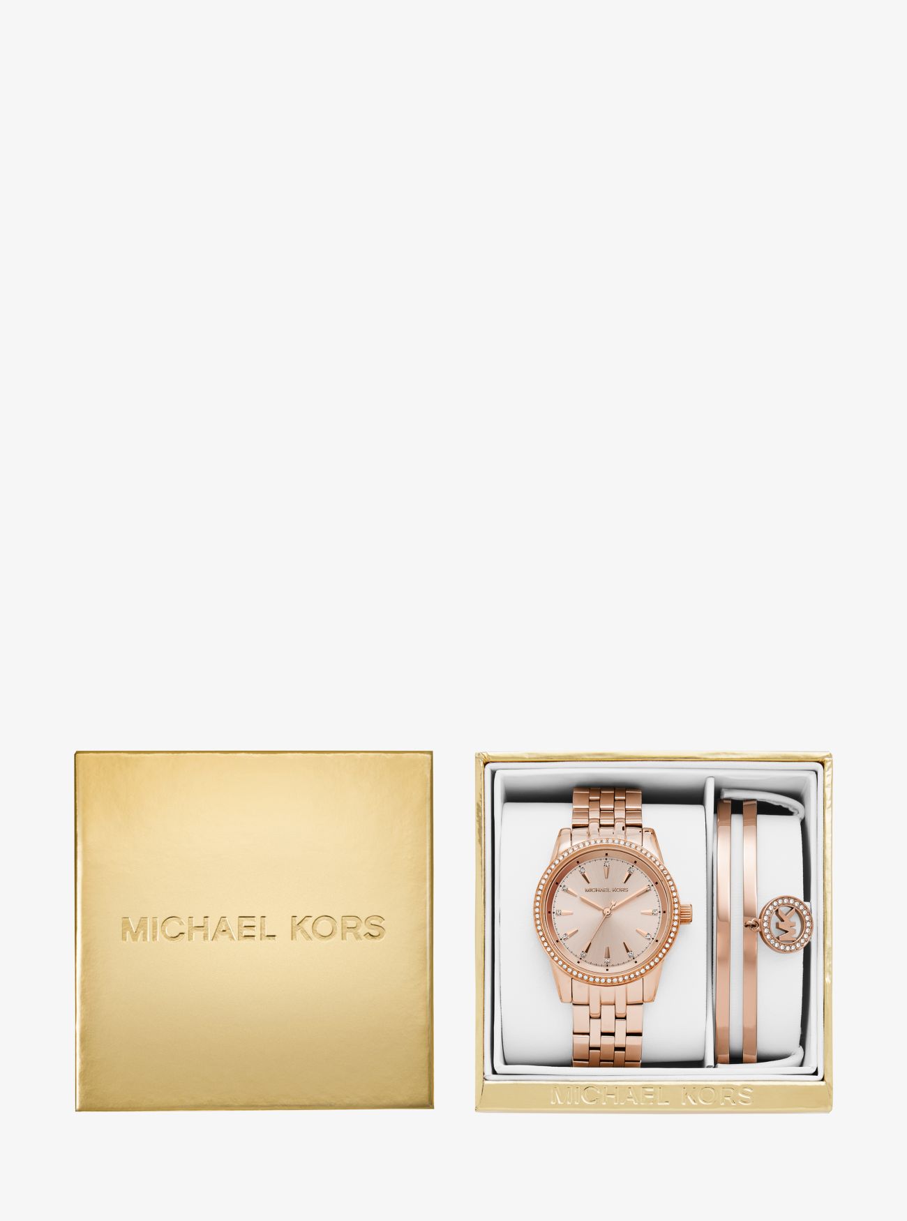 Часы и браслет Ritz из розового золота Michael Kors