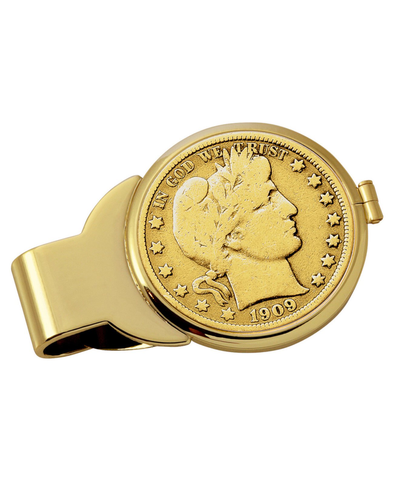 Зажим для монет из полудолларовой монеты с серебряным цирюльником American Coin Treasures